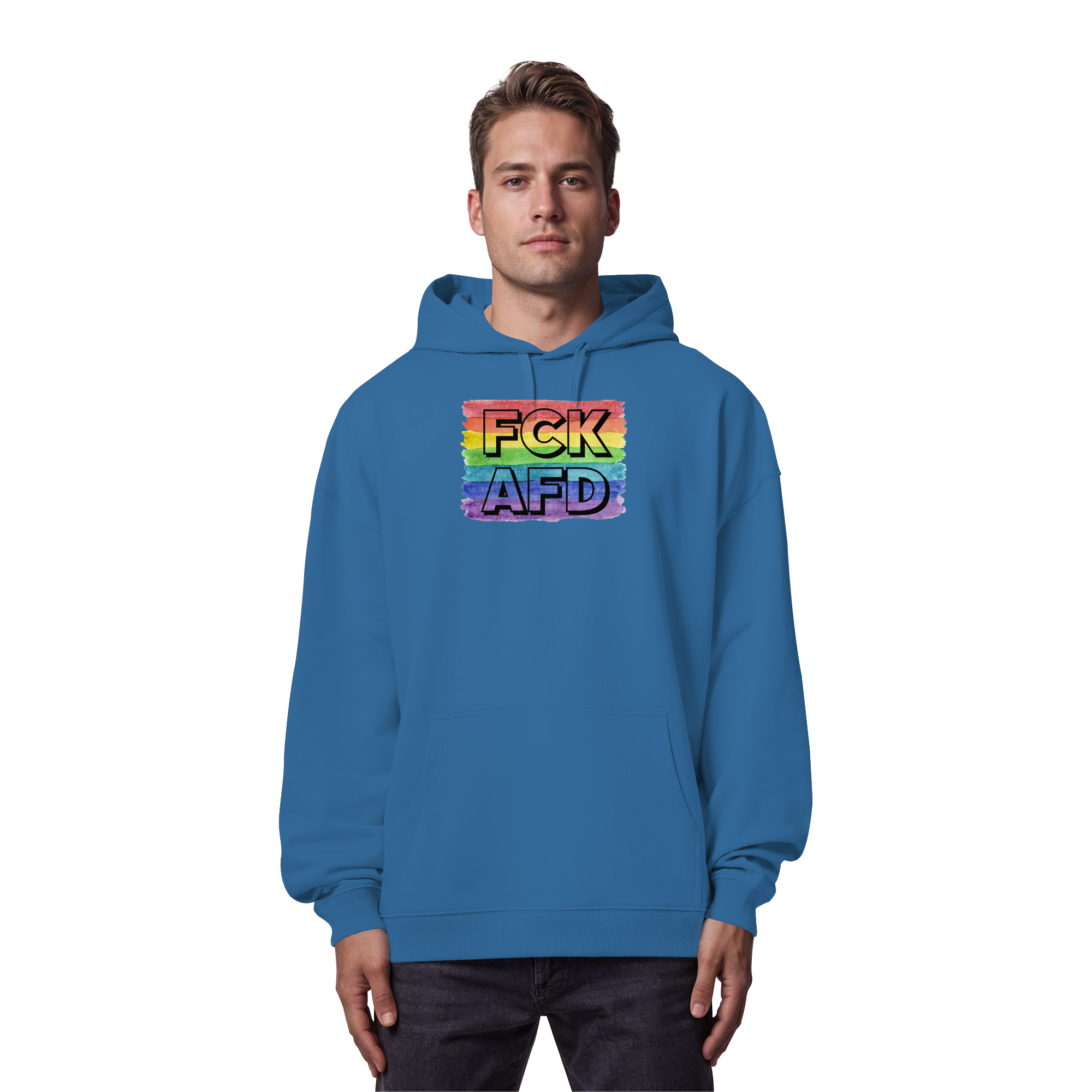 FCK AFD "Rainbow Resistance Edition" - Organic Oversize Hoodie