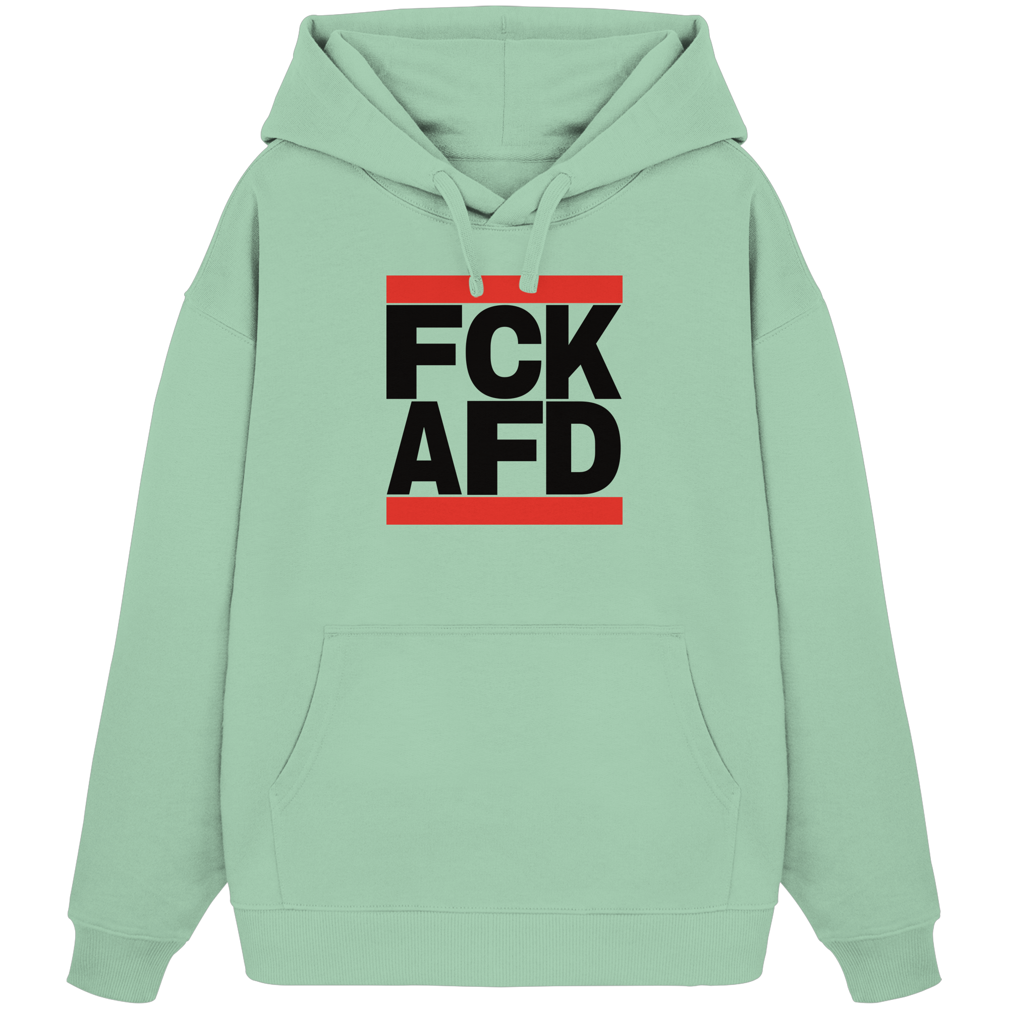 FCK AFD (schwarze Schrift) - Organic Oversize Hoodie