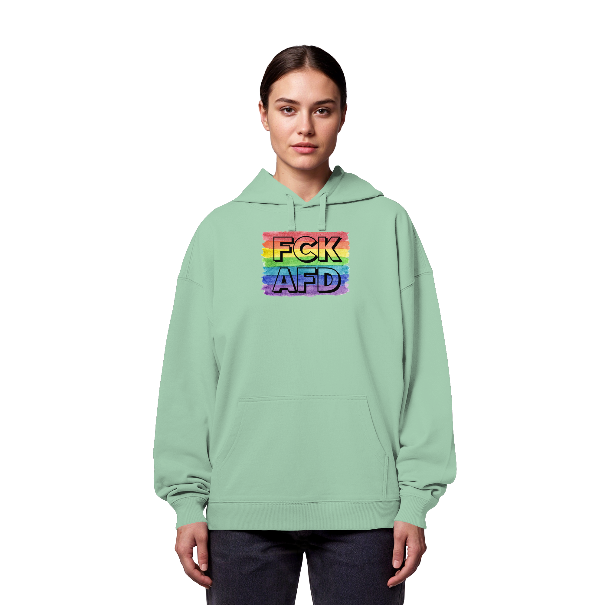 FCK AFD "Rainbow Resistance Edition" - Organic Oversize Hoodie