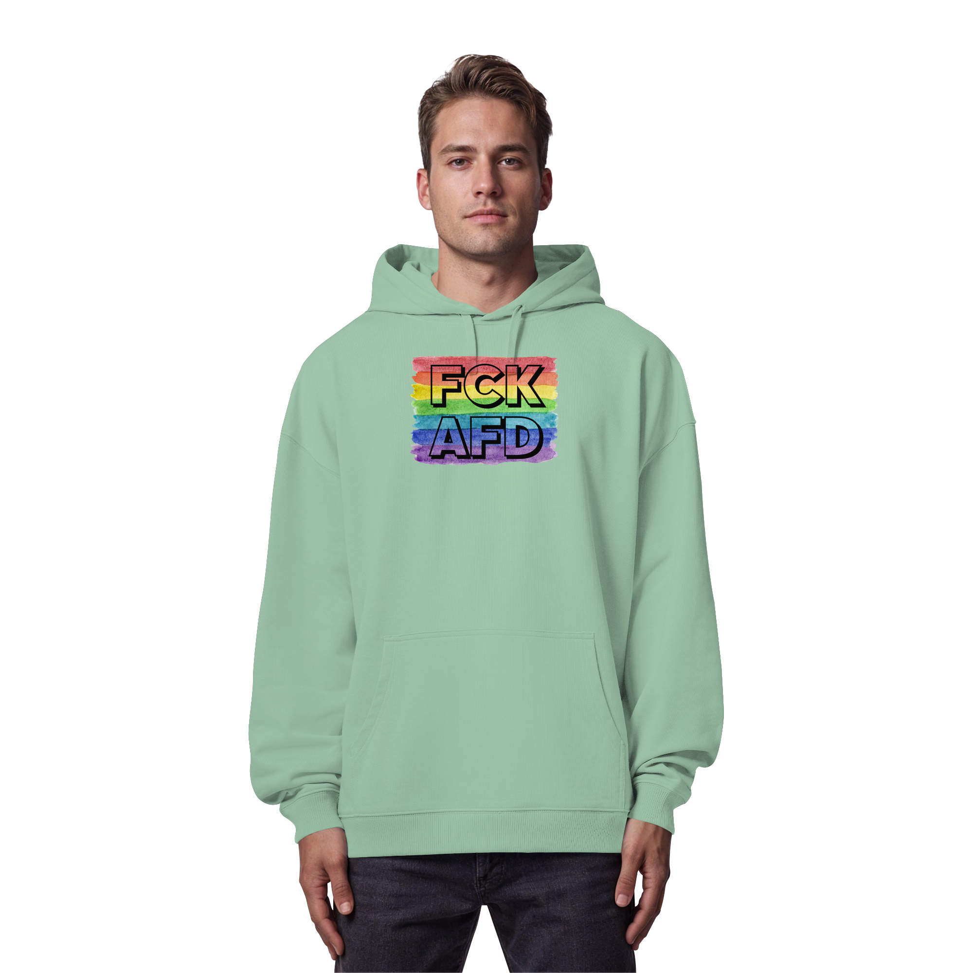 FCK AFD "Rainbow Resistance Edition" - Organic Oversize Hoodie