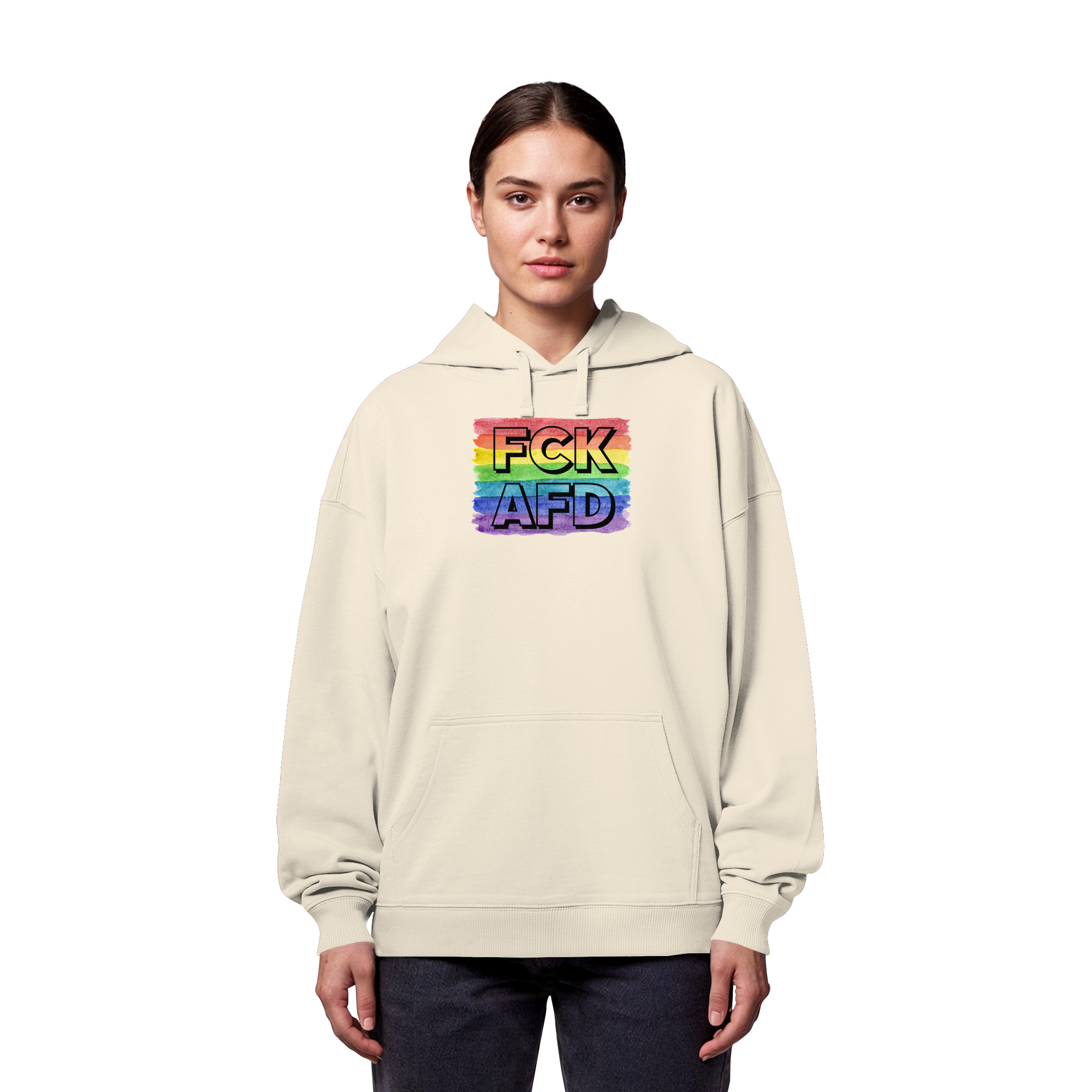FCK AFD "Rainbow Resistance Edition" - Organic Oversize Hoodie