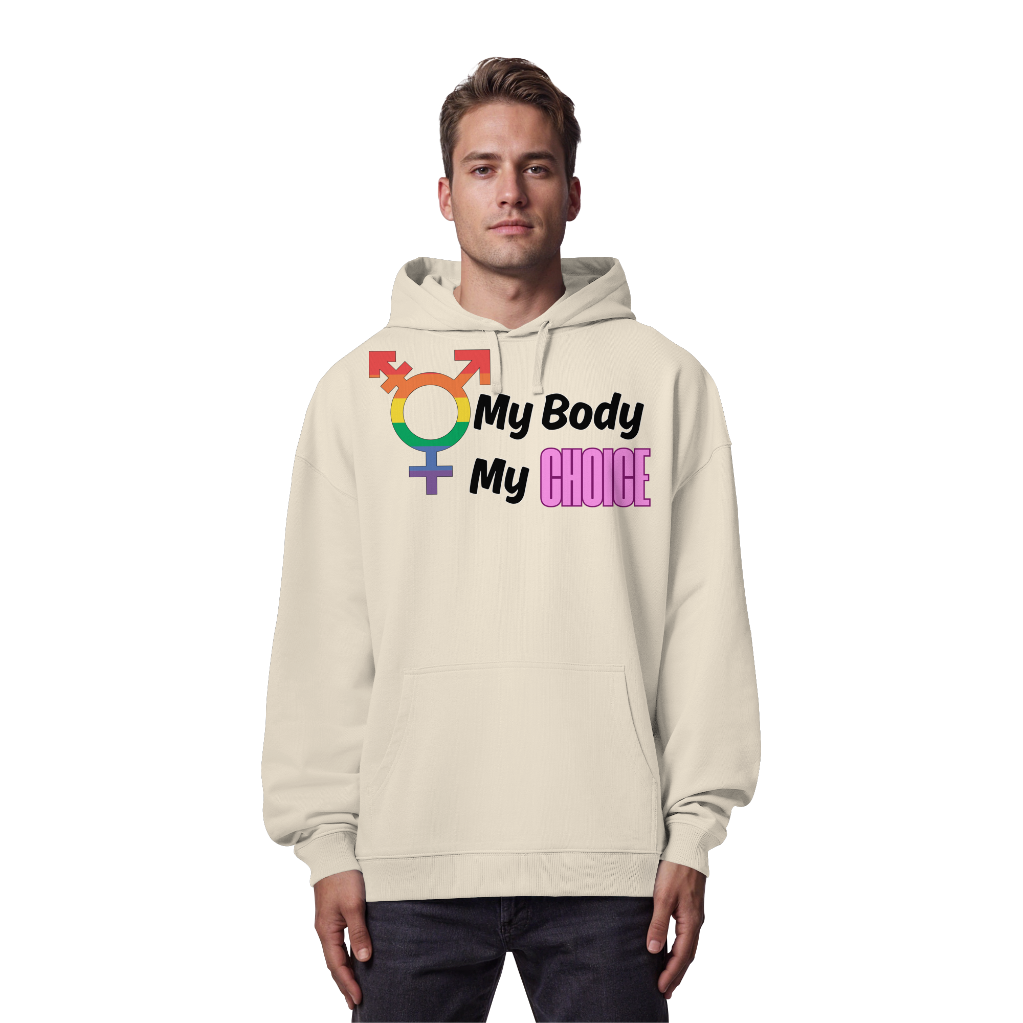 My Body My Choice "Rainbow Resistance Edition" - Organic Oversize Hoodie