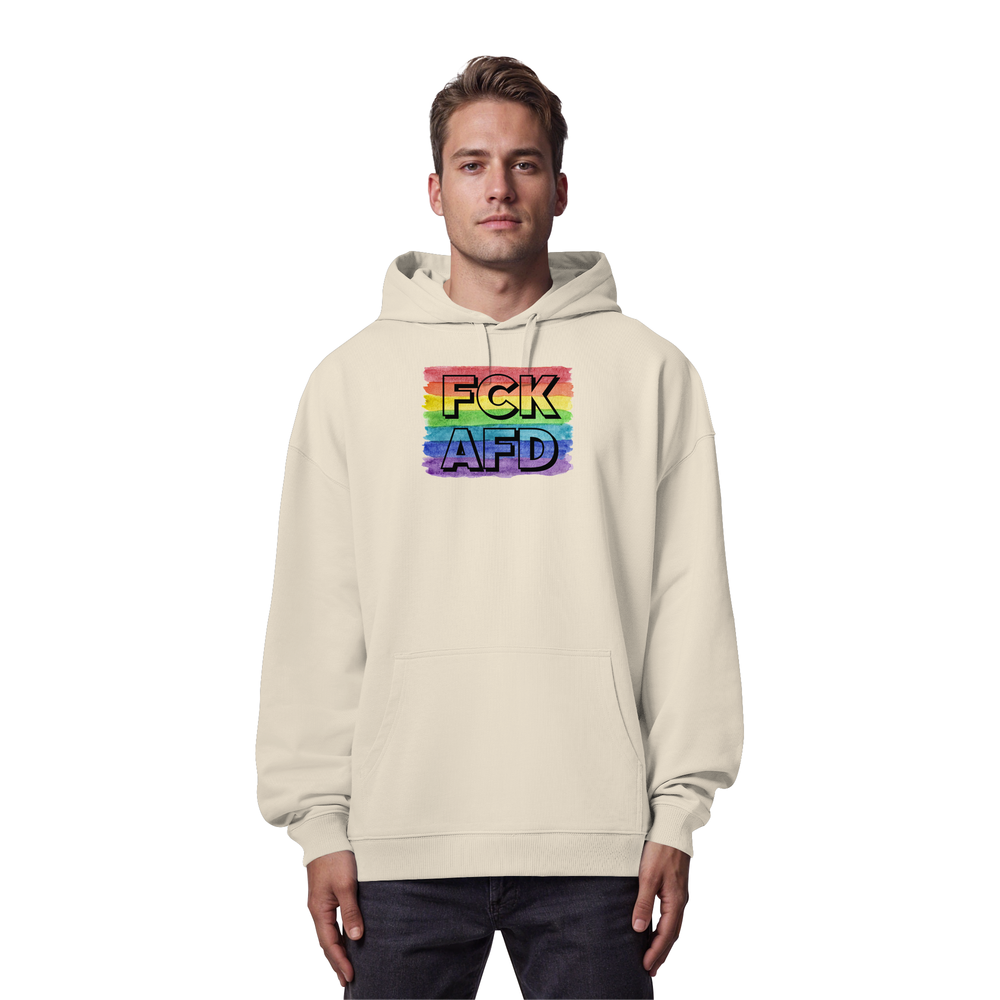 FCK AFD "Rainbow Resistance Edition" - Organic Oversize Hoodie