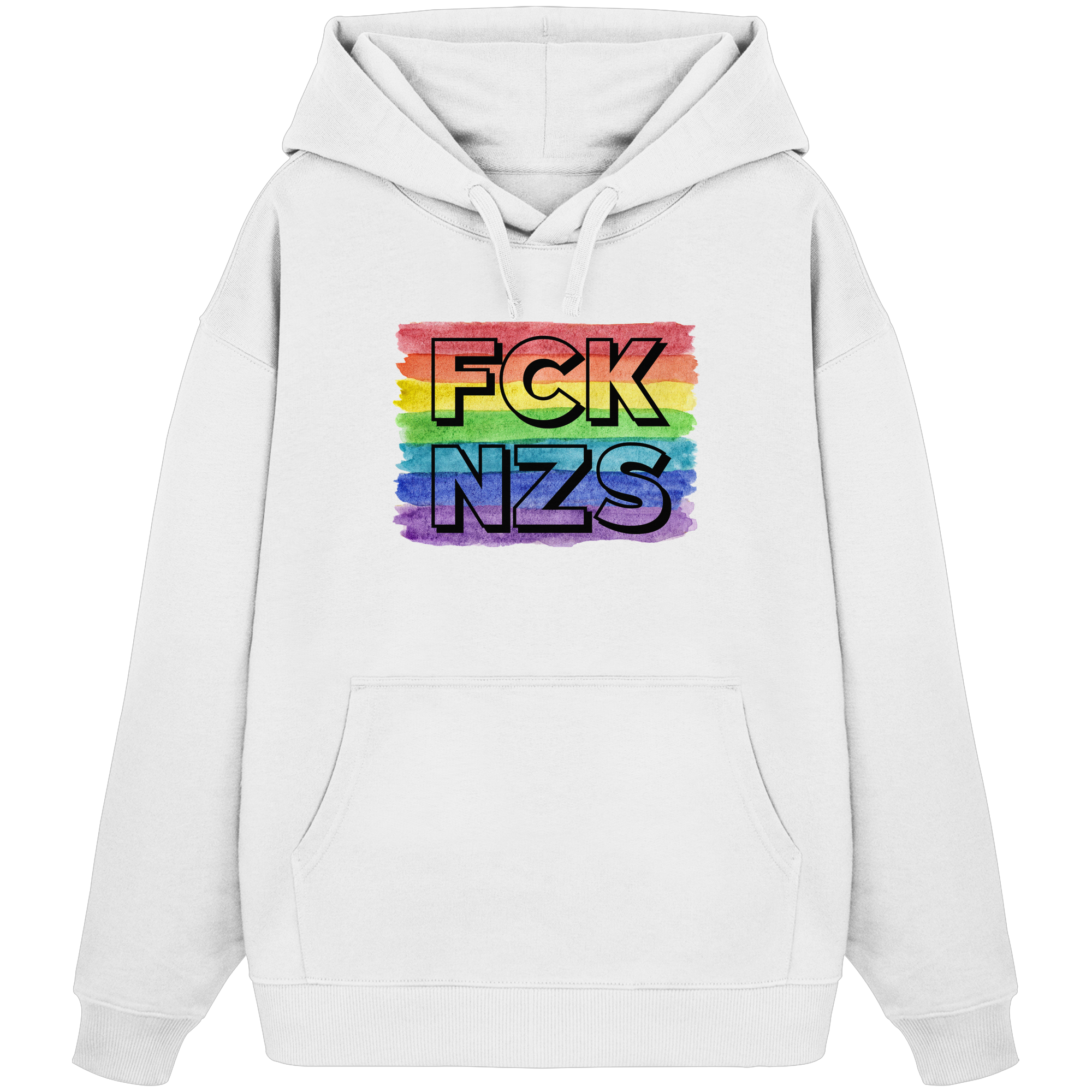 FCK NZS "Rainbow Resistance Edition" - Organic Oversize Hoodie