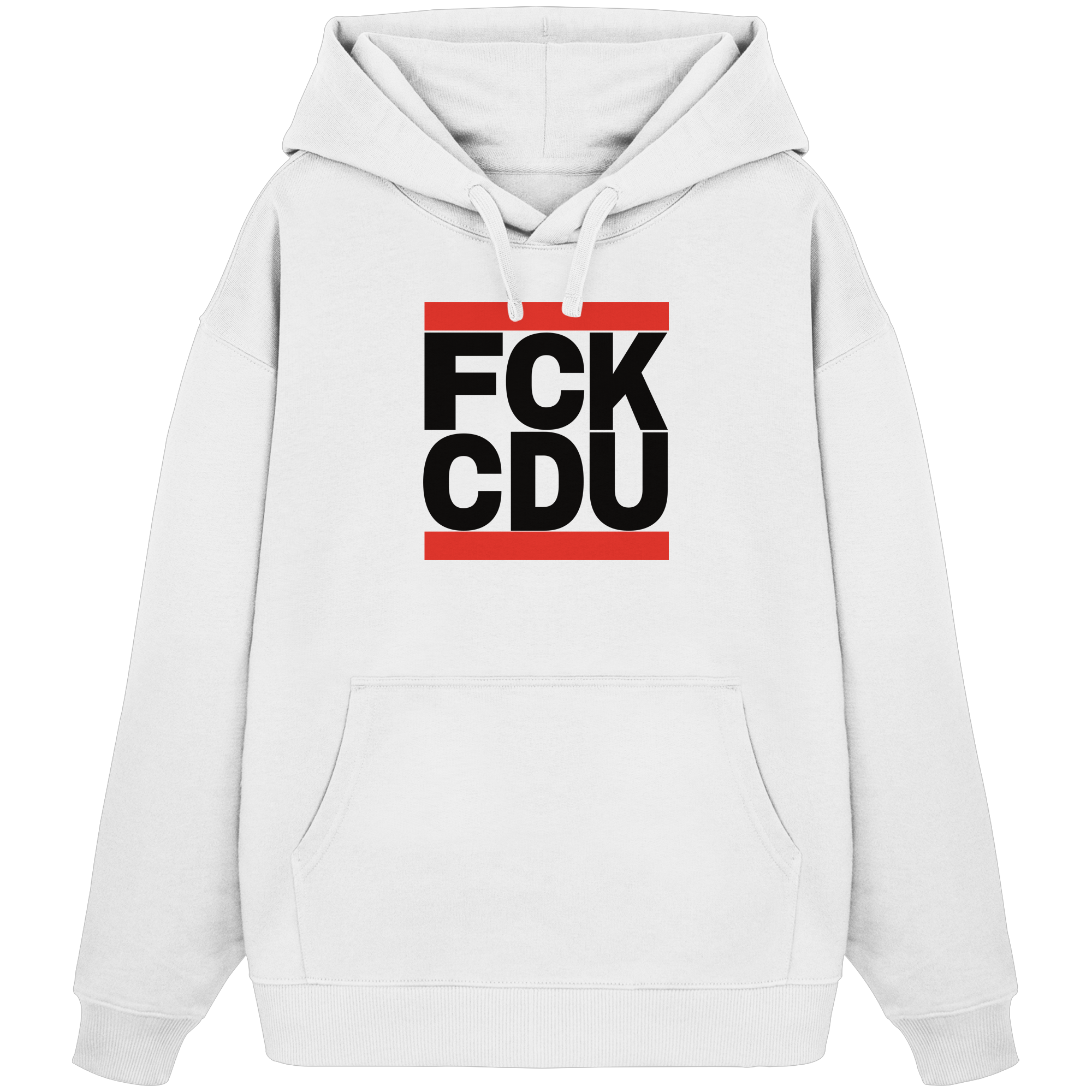 FCK CDU (schwarze Schrift) - Organic Oversize Hoodie