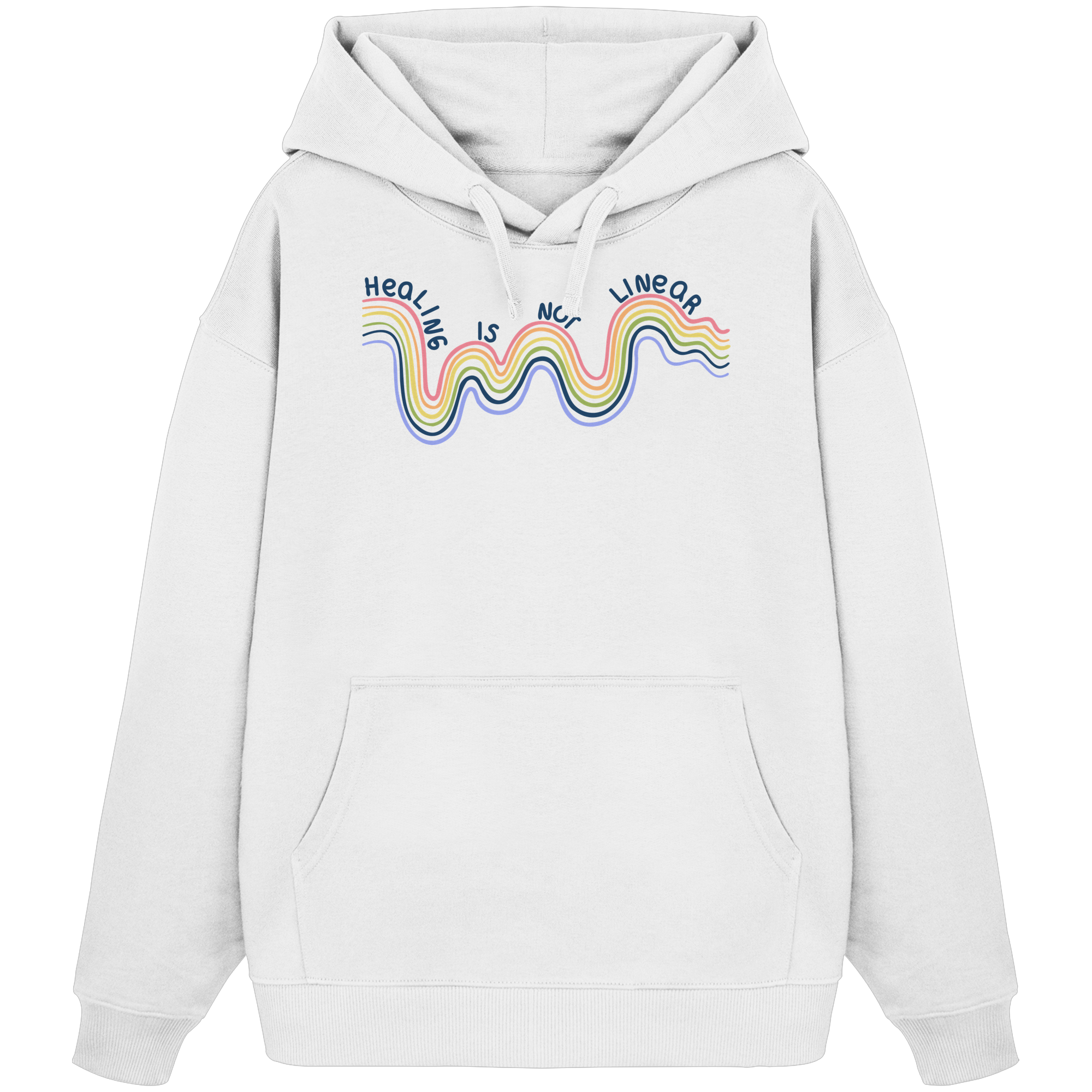 Healing is not Linear - Organic Oversize Hoodie