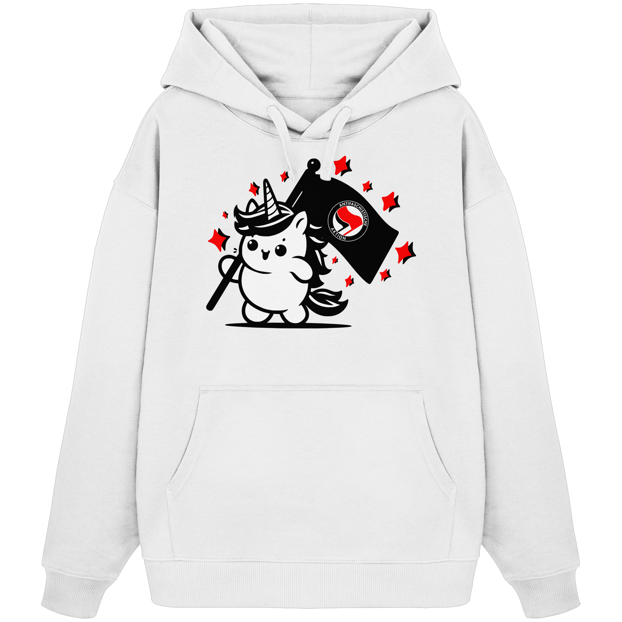 Einhorn Antifa - Organic Oversize Hoodie