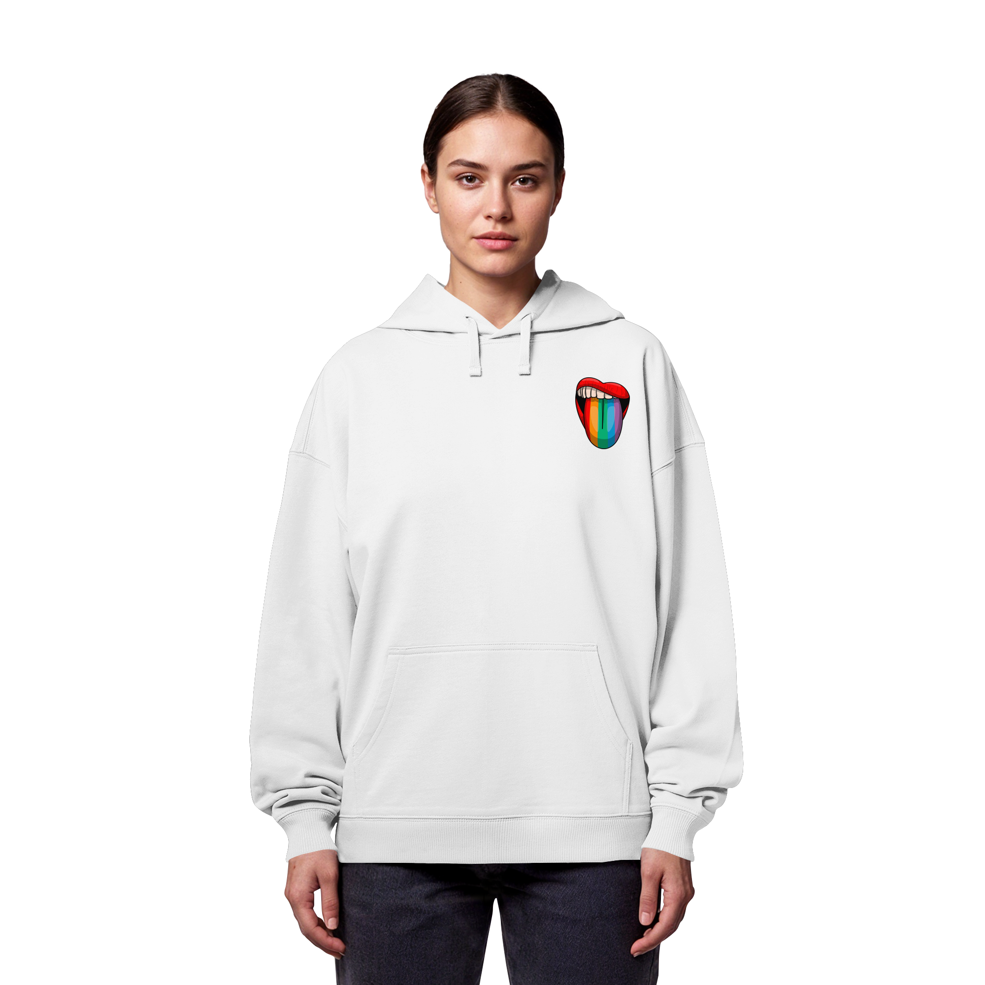Speak Up or Shut Up Backprint - Organic Oversize Hoodie