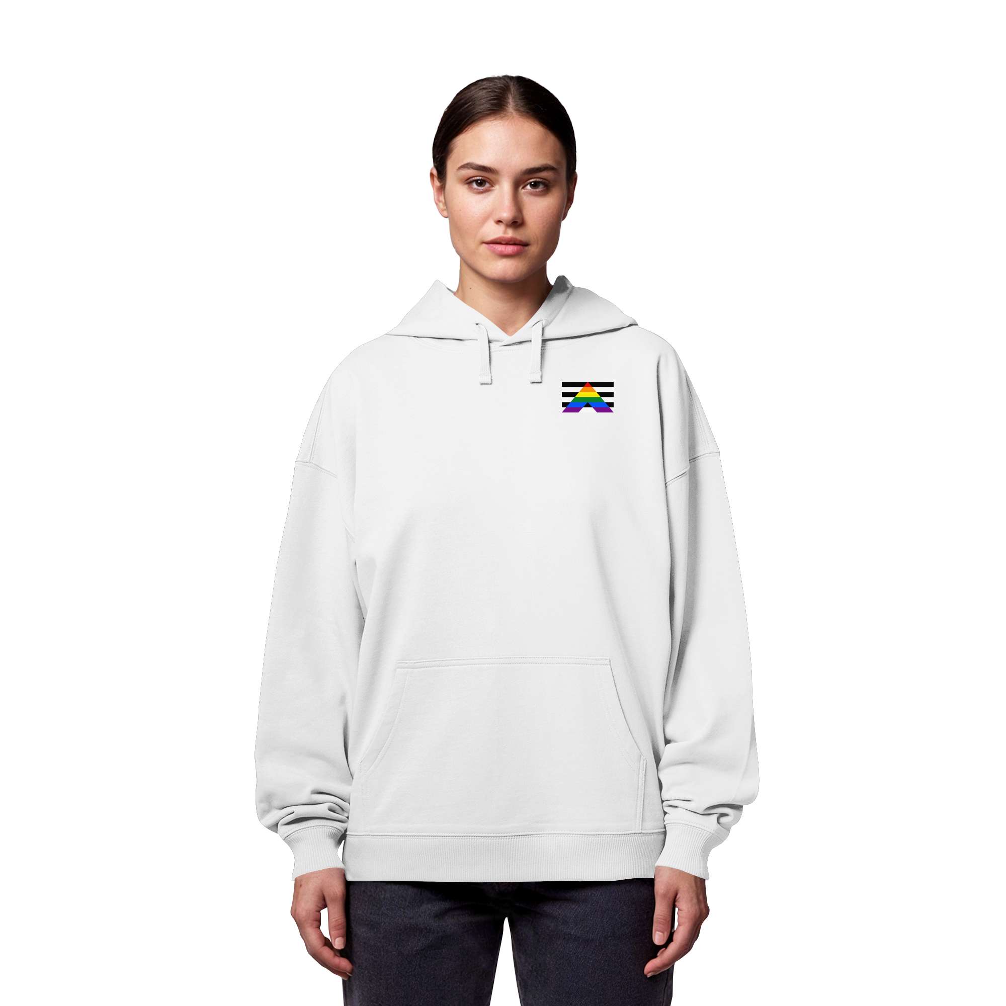 Straight Ally Pride Flag - Organic Oversize Hoodie