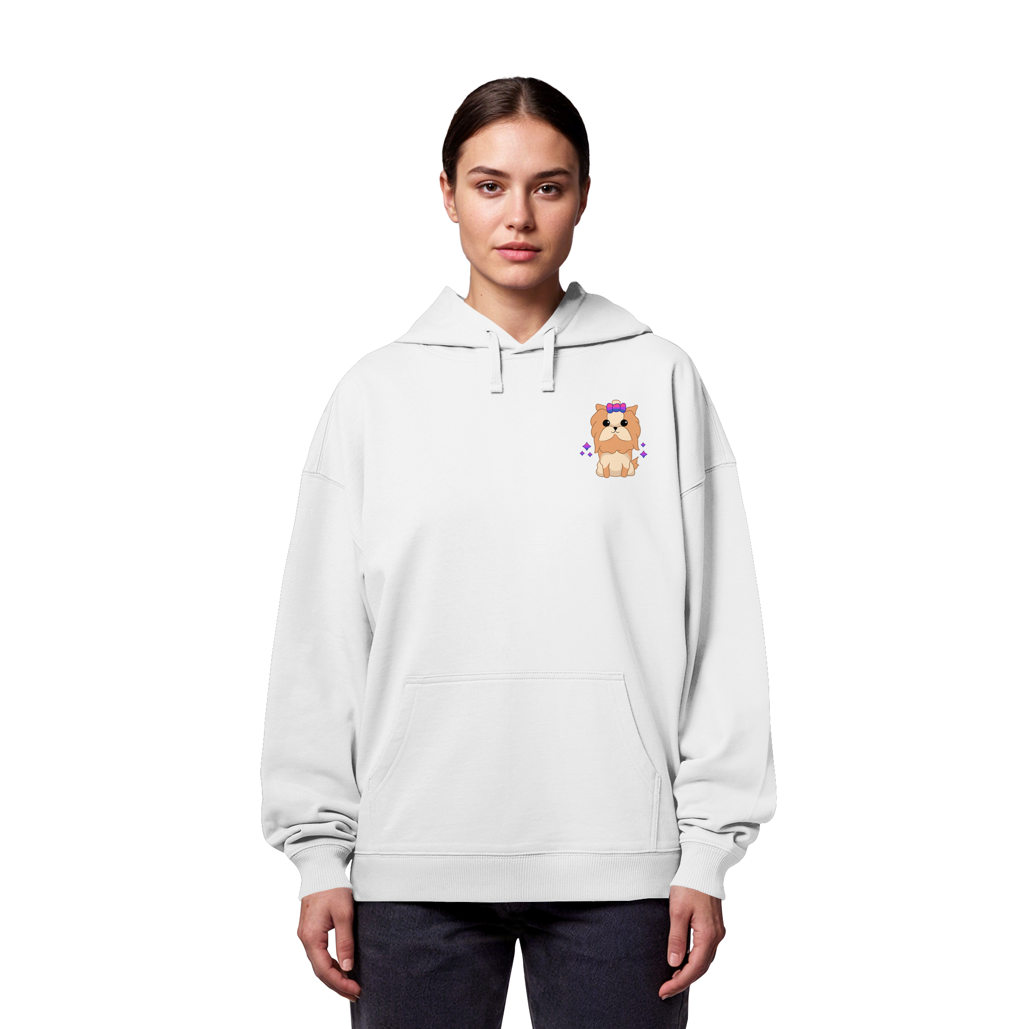 Cute Bisexual Dog - Organic Oversize Hoodie