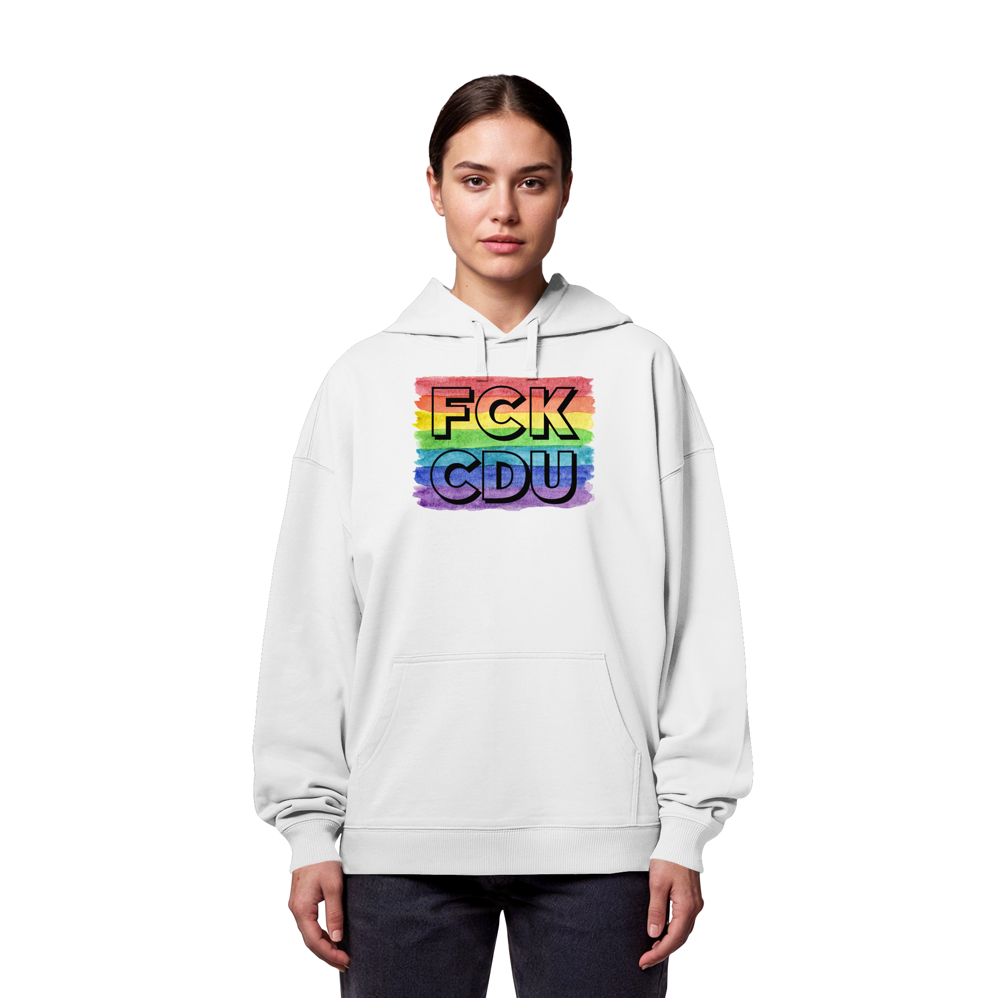 FCK CDU "Rainbow Resistance Edition" - Organic Oversize Hoodie