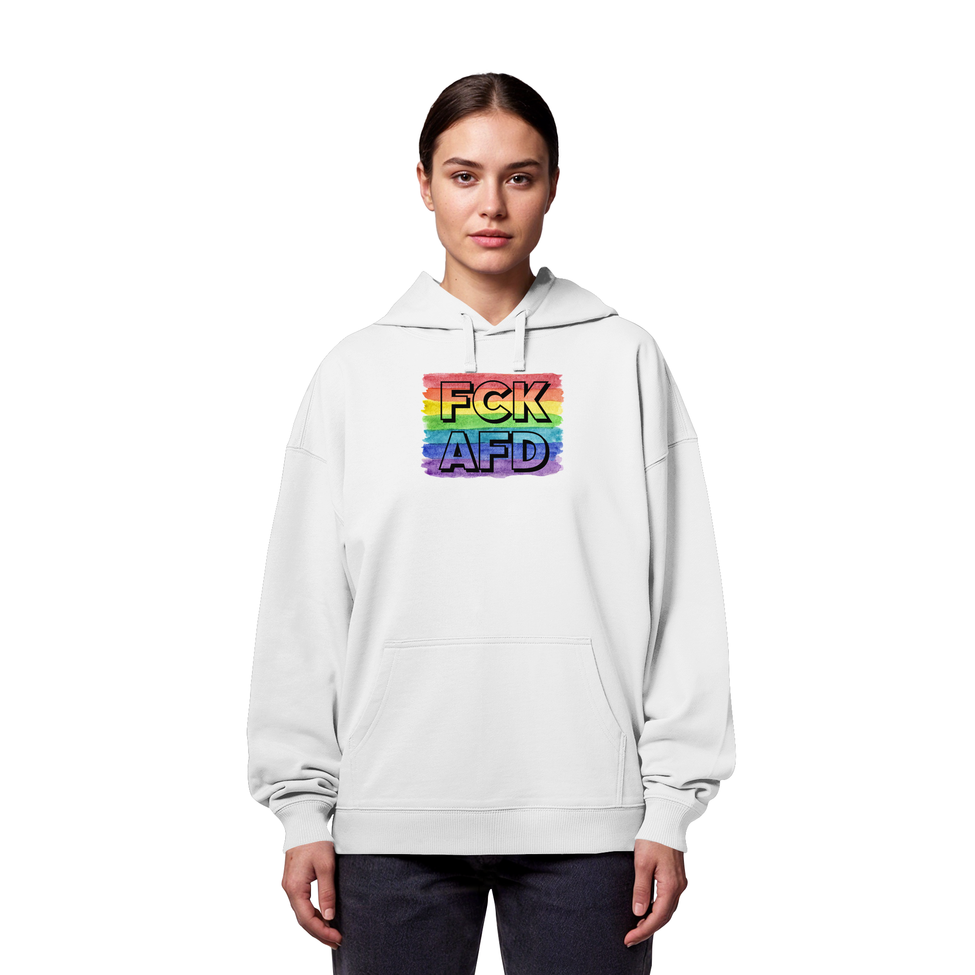 FCK AFD "Rainbow Resistance Edition" - Organic Oversize Hoodie