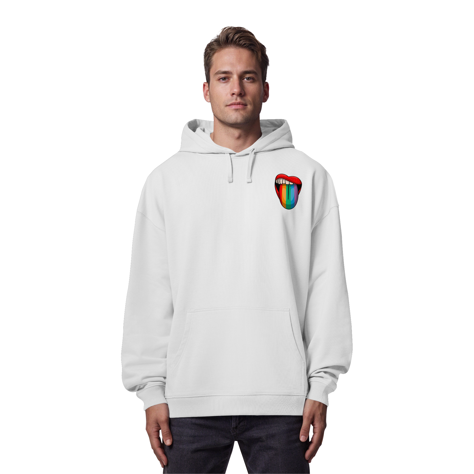 Speak Up or Shut Up Backprint - Organic Oversize Hoodie