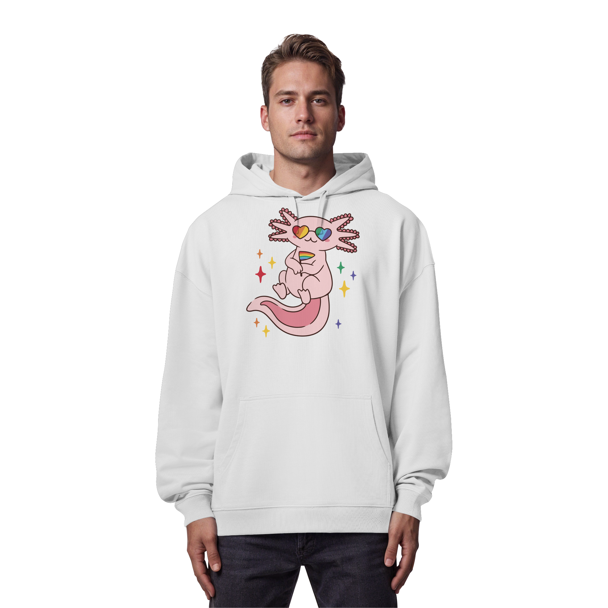 Big Pride Axolotl - Organic Oversize Hoodie