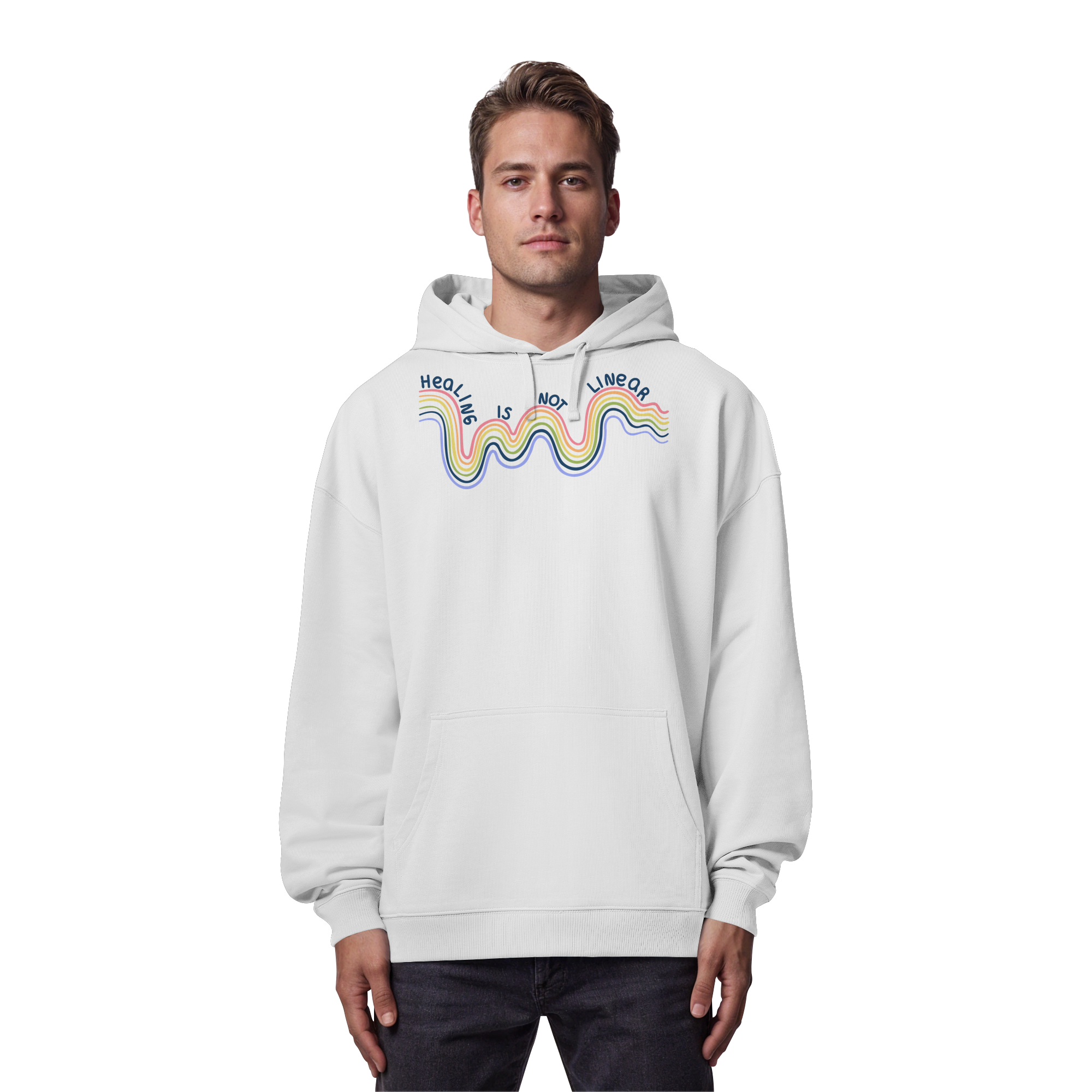 Healing is not Linear - Organic Oversize Hoodie