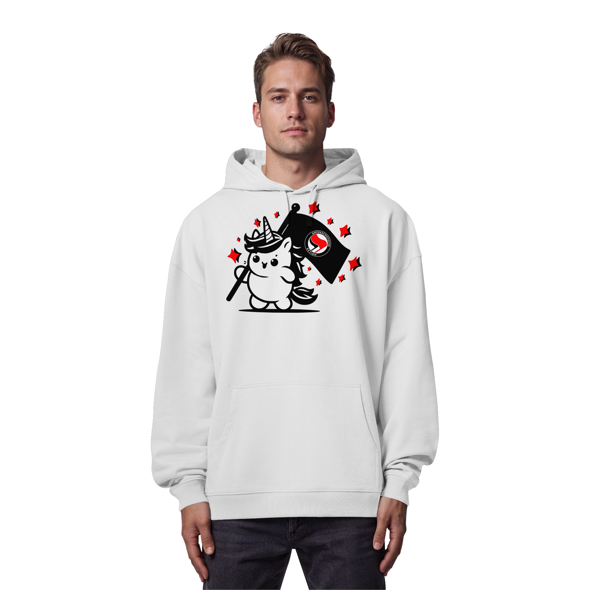 Einhorn Antifa - Organic Oversize Hoodie
