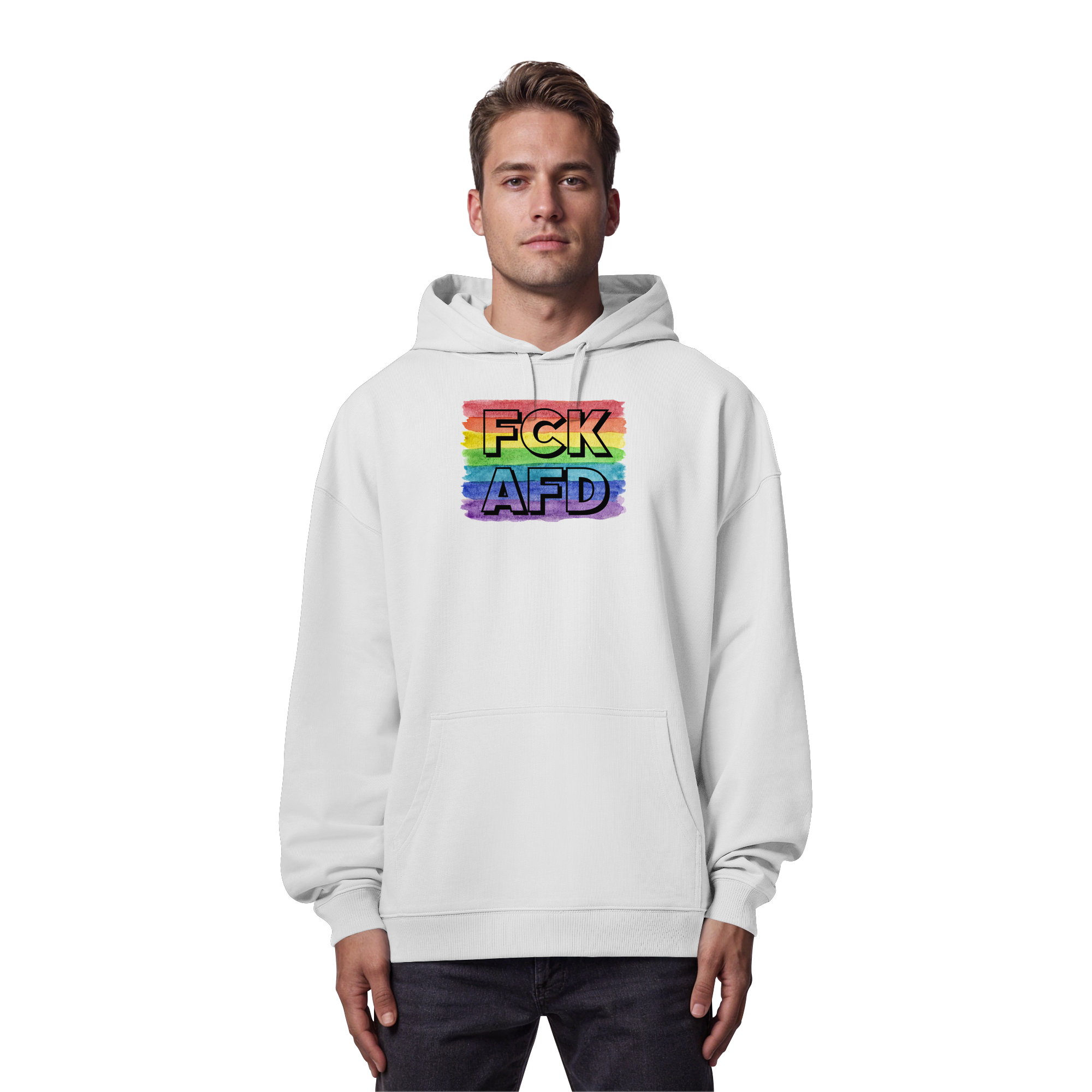 FCK AFD "Rainbow Resistance Edition" - Organic Oversize Hoodie