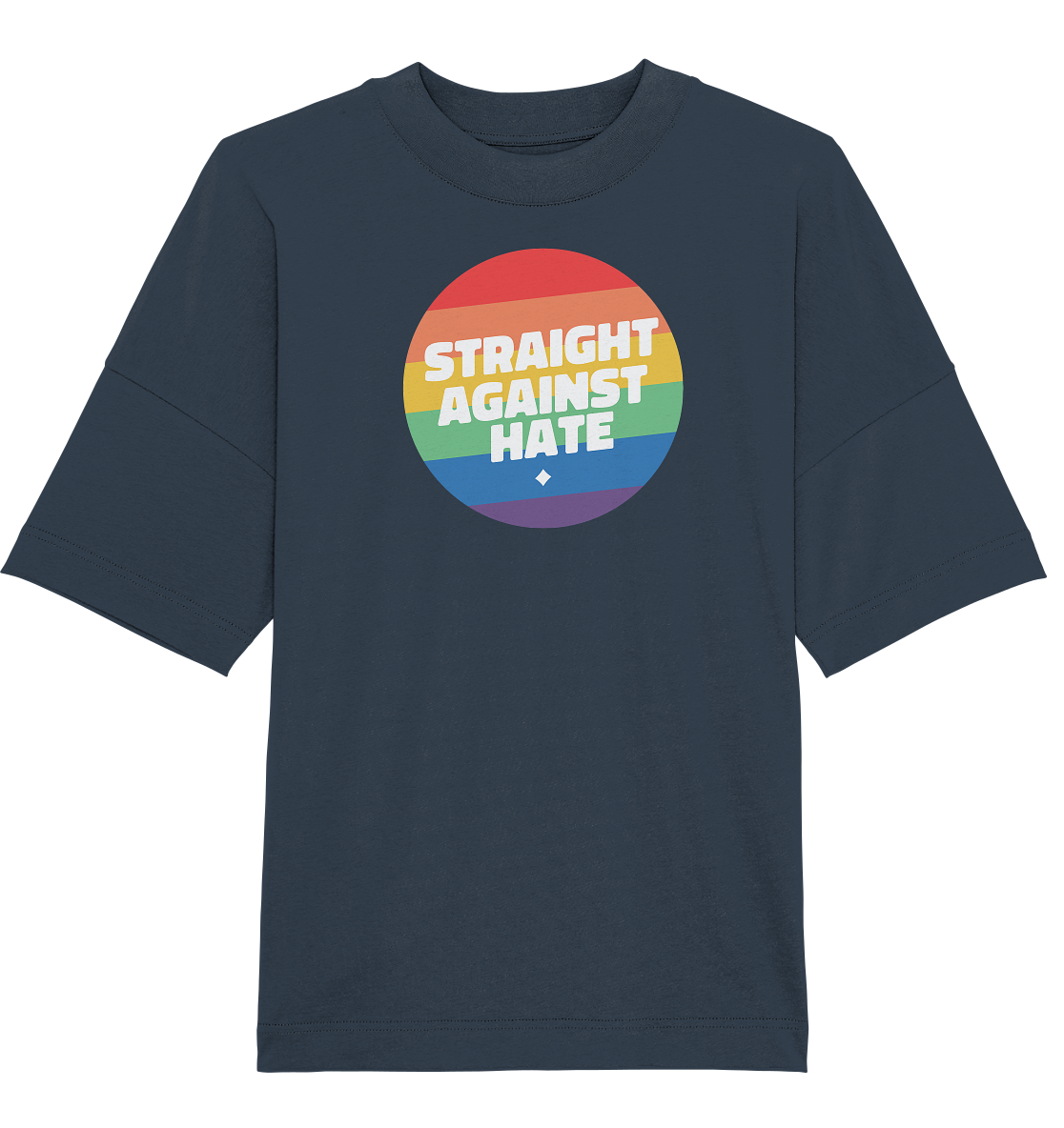 Straight Against Hate Badge Oversize Shirt