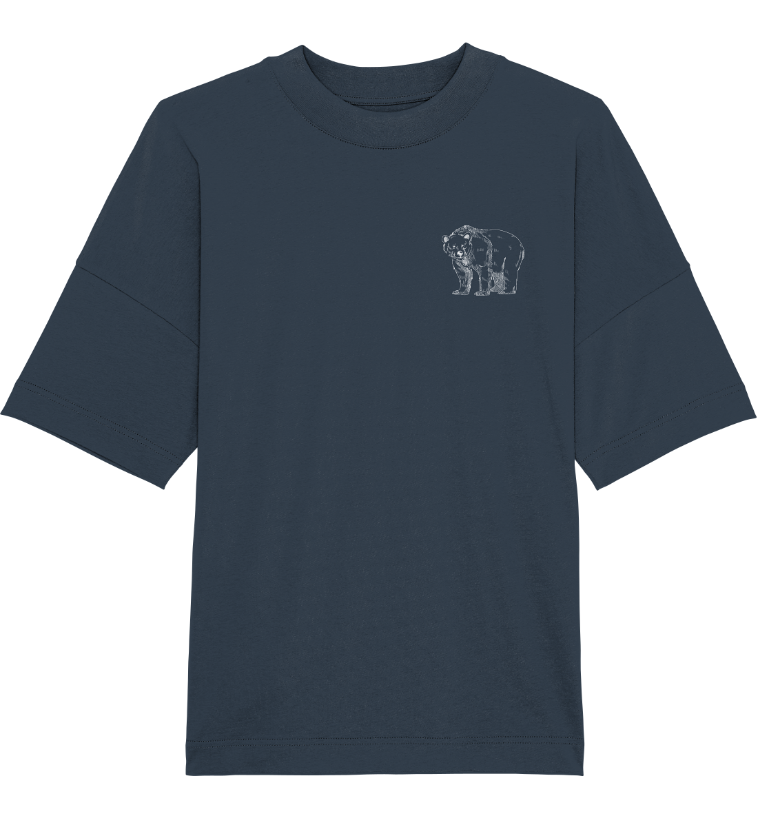 Team Bär Backprint (weiß) Oversize Shirt