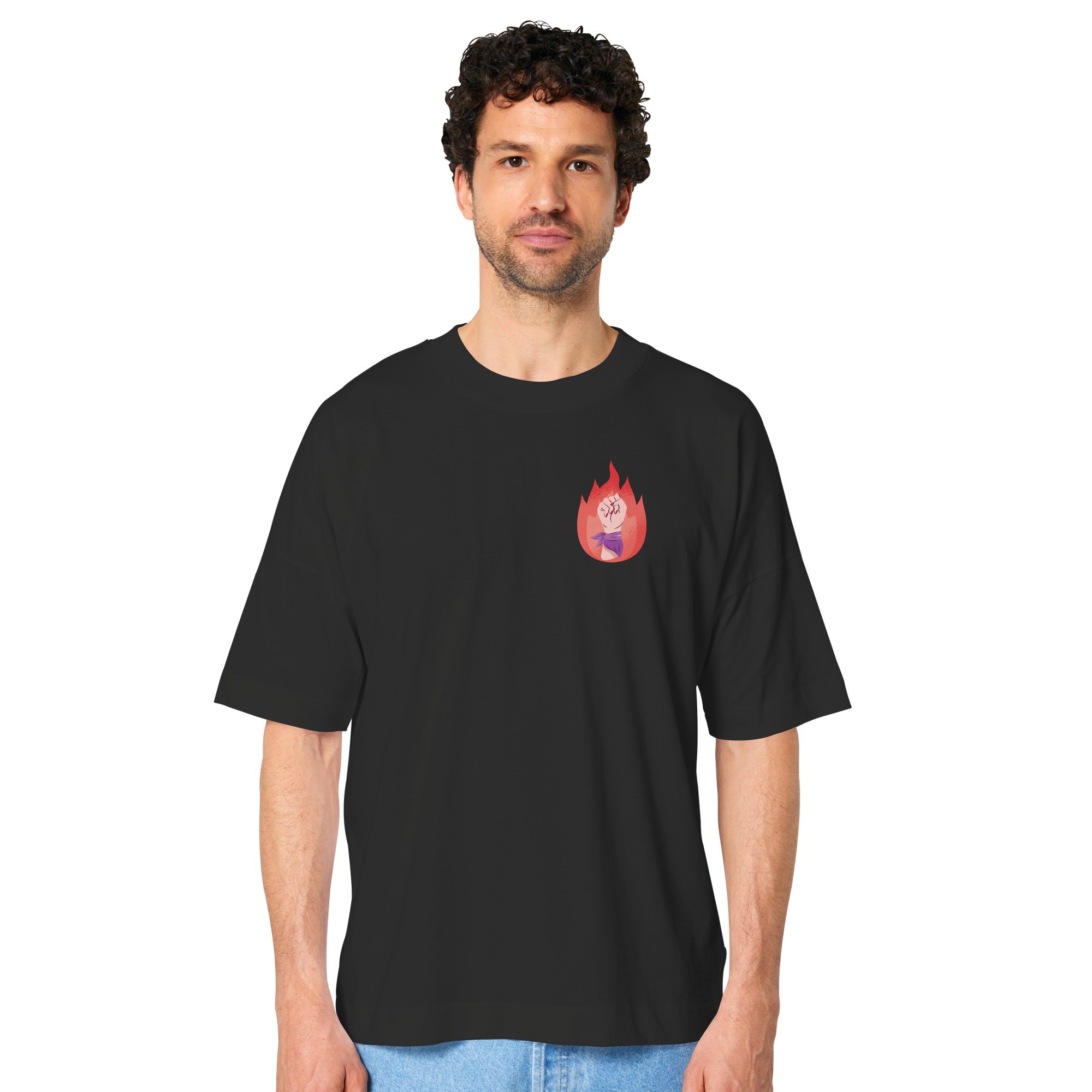It's a Beautiful Day to Smash the Patriarchy Backprint - Organic Oversize Shirt