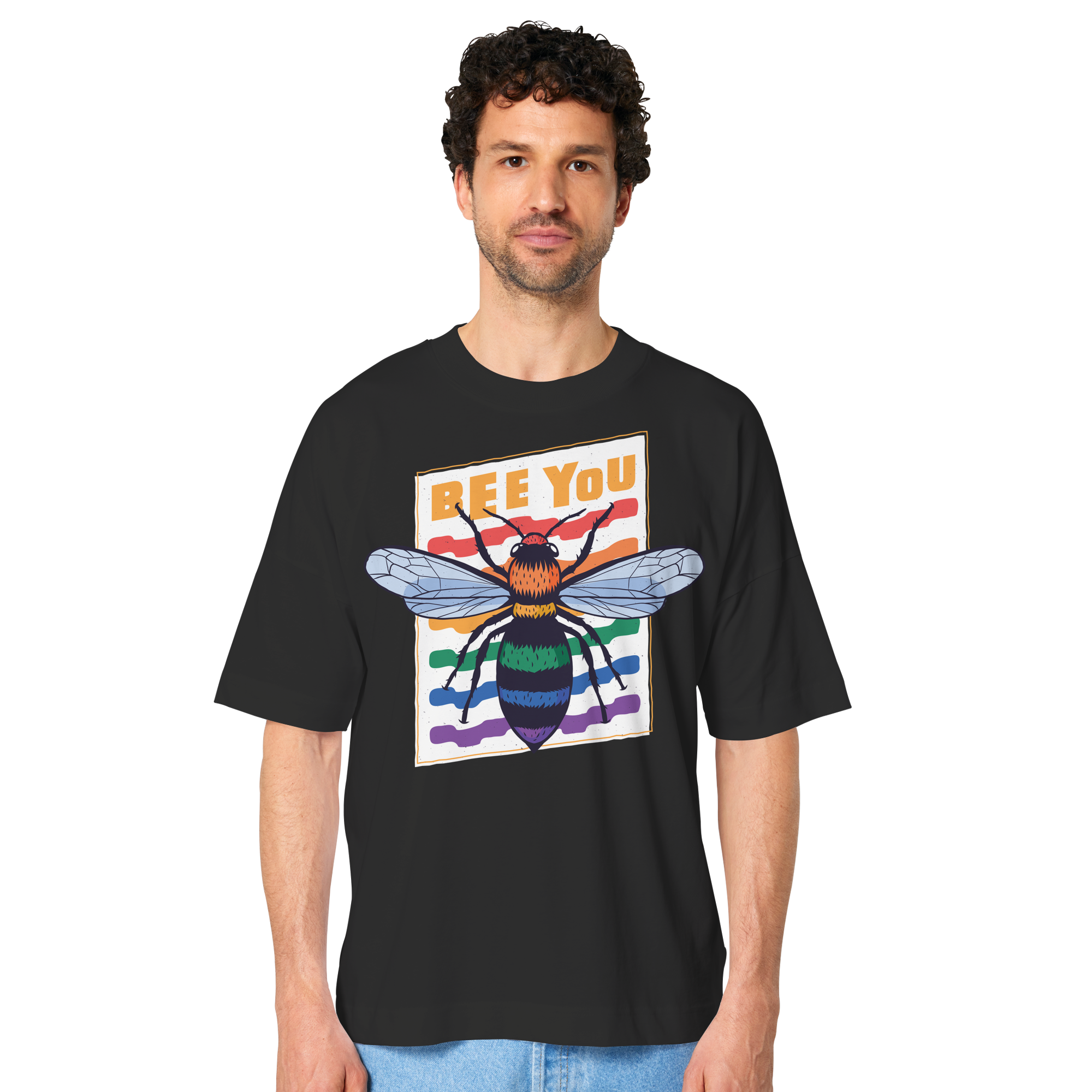 Bee You "Rainbow Edition" - Organic Oversize Shirt