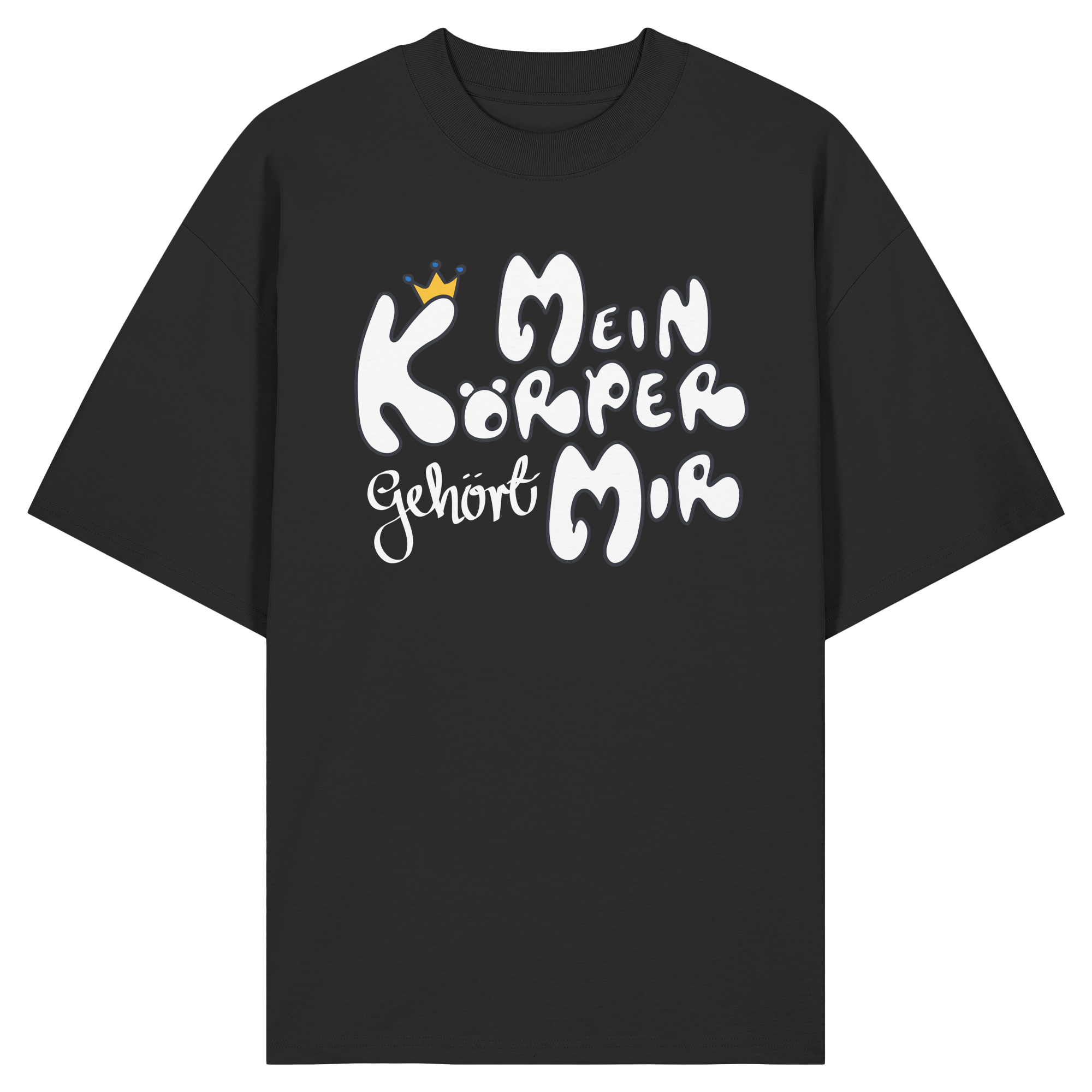 Mein Körper gehört mir "Weiße Edition" - Organic Oversize Shirt