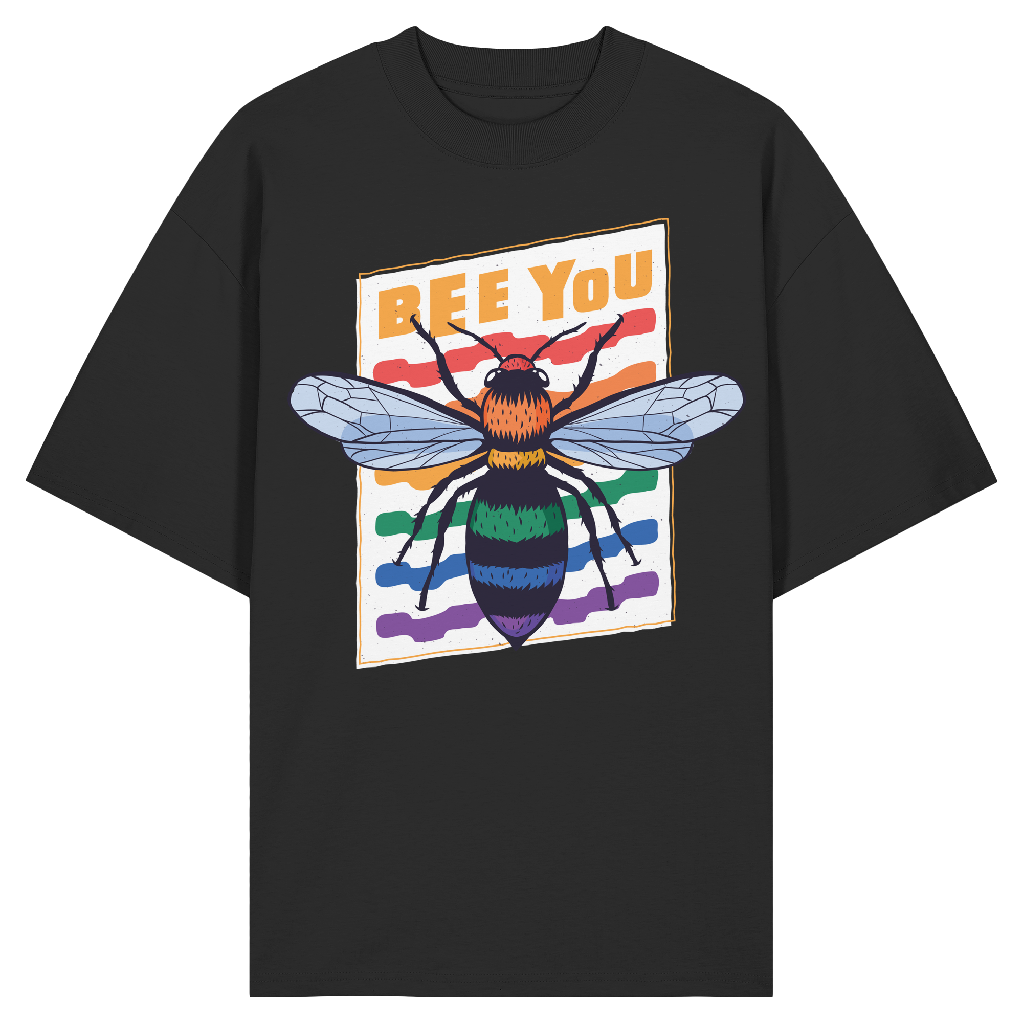 Bee You "Rainbow Edition" - Organic Oversize Shirt