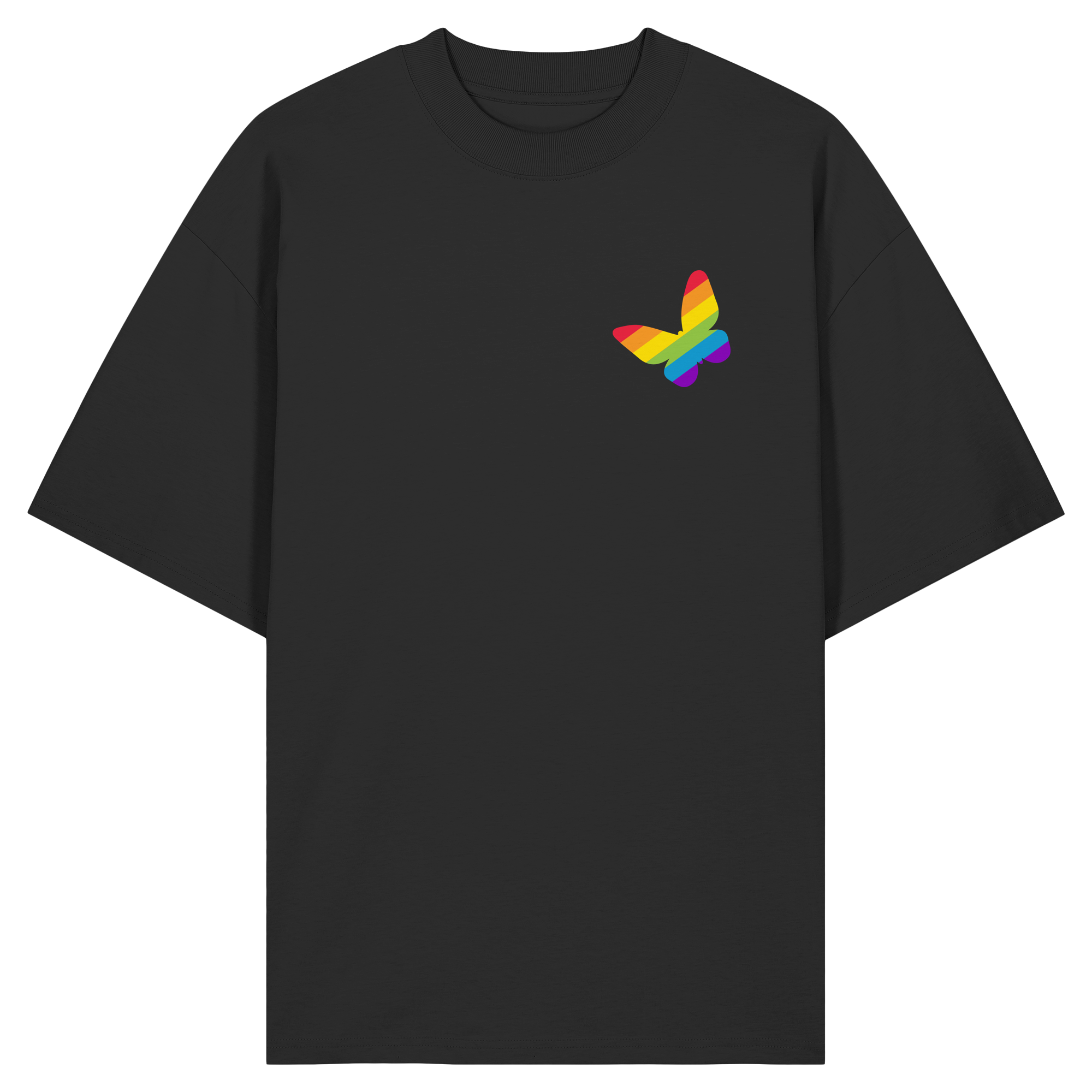 Regenbogen Schmetterling - Organic Oversize Shirt