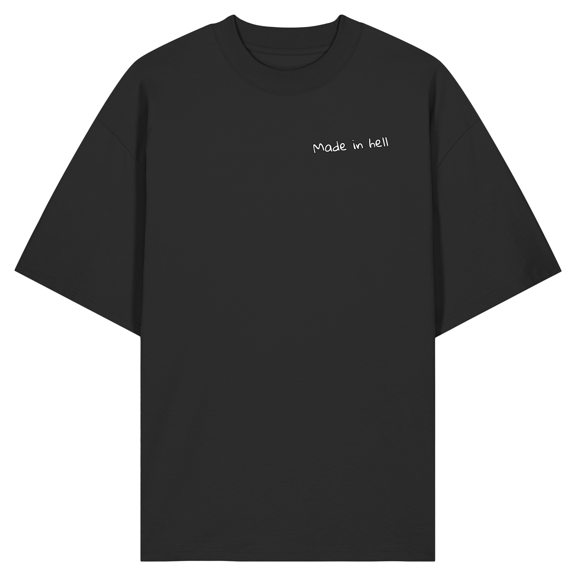 made in hell "Regenbogen Flammen Edition" Backprint - Organic Oversize Shirt