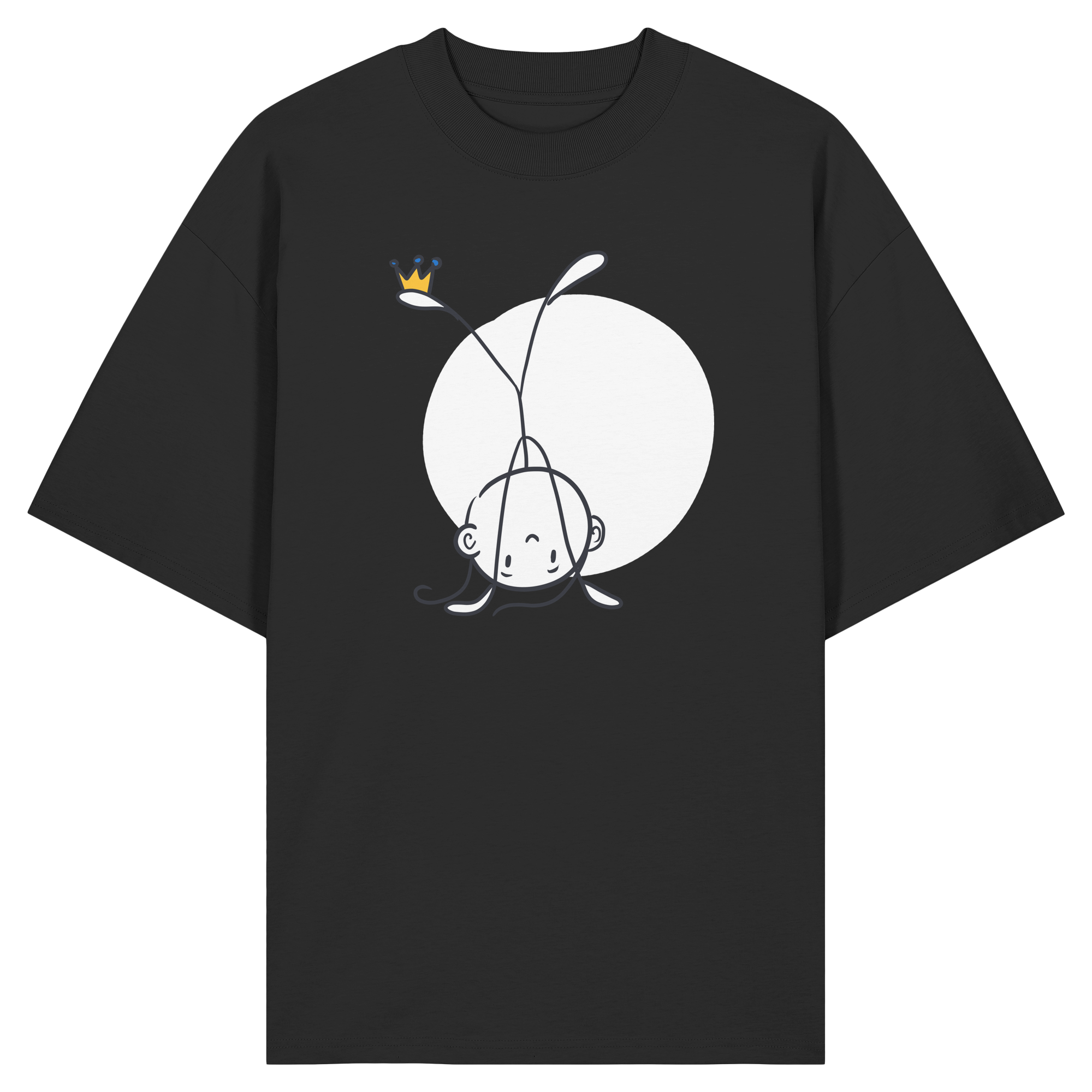 Seelenmännchen "Handstand Edition" Frontprint (dunkel) - Organic Oversize Shirt