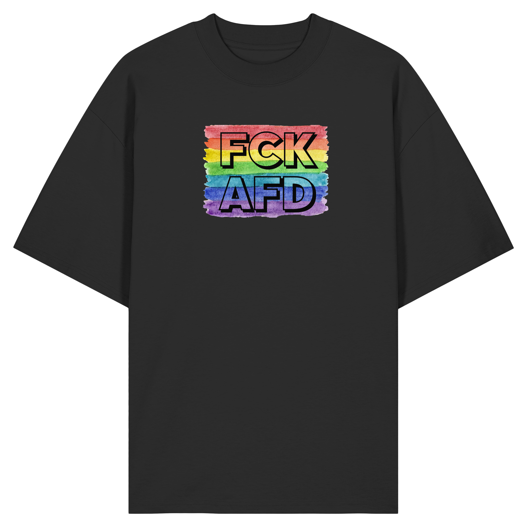 FCK AFD "Rainbow Resistance Edition" - Organic Oversize Shirt