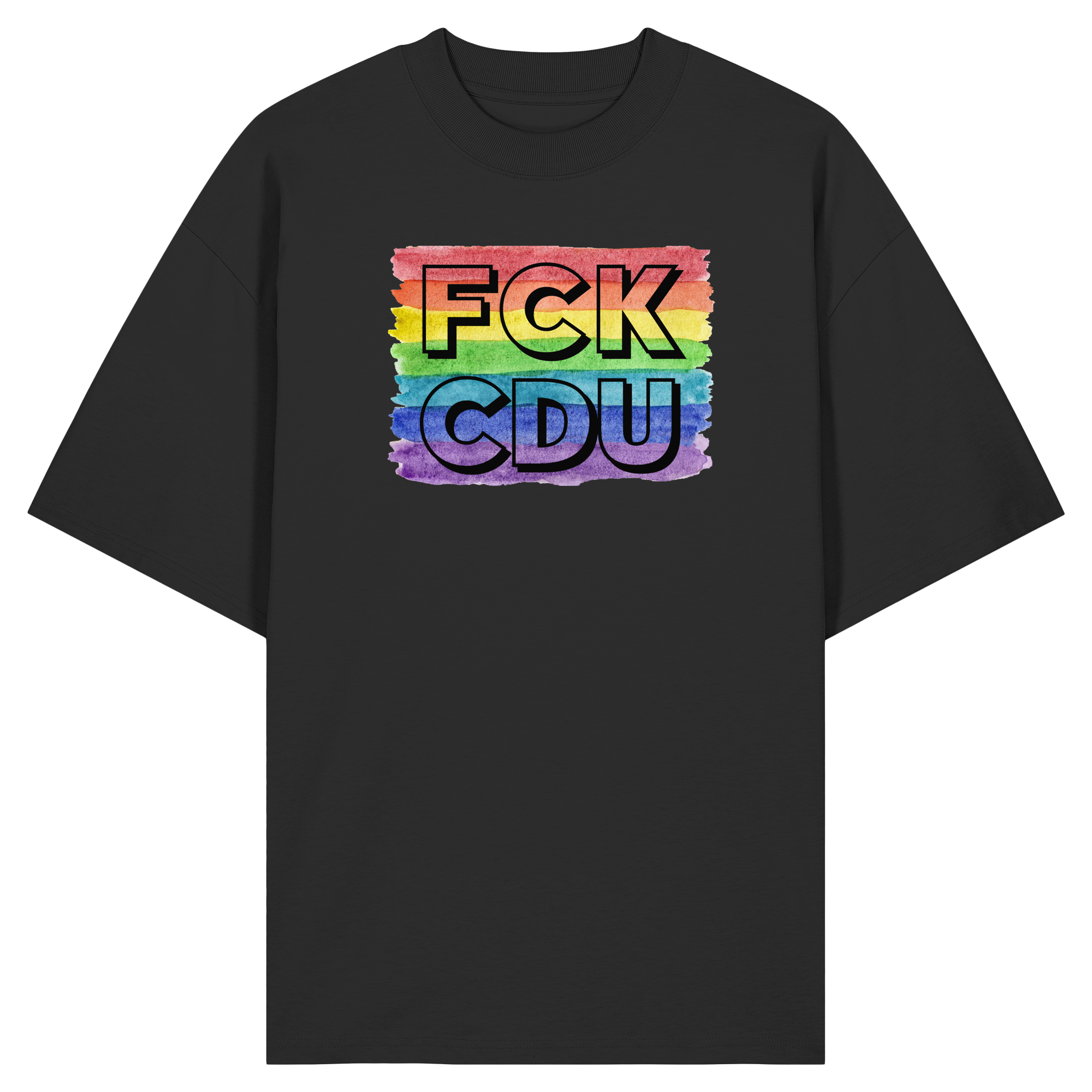 FCK CDU "Rainbow Resistance Edition" - Organic Oversize Shirt