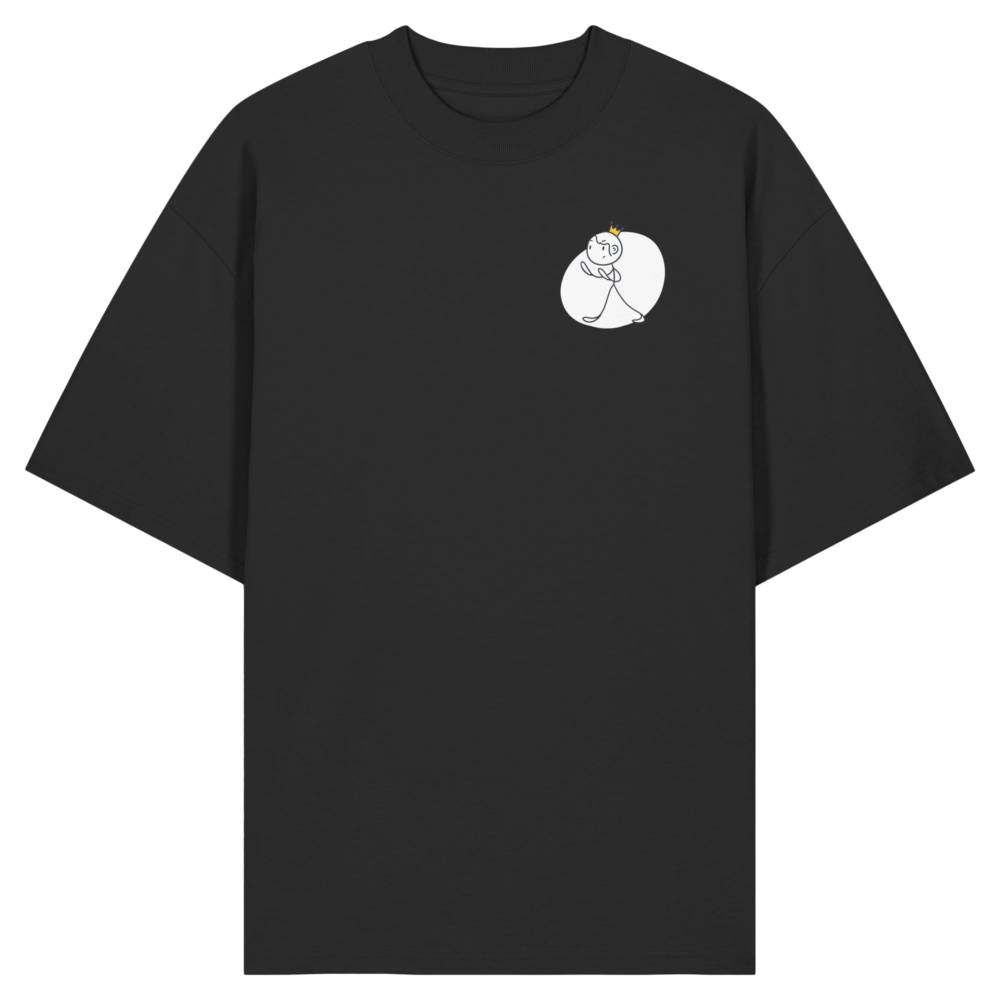 Seelenmännchen "Selbstverteidigung Edition" Brustprint (dunkel) - Organic Oversize Shirt