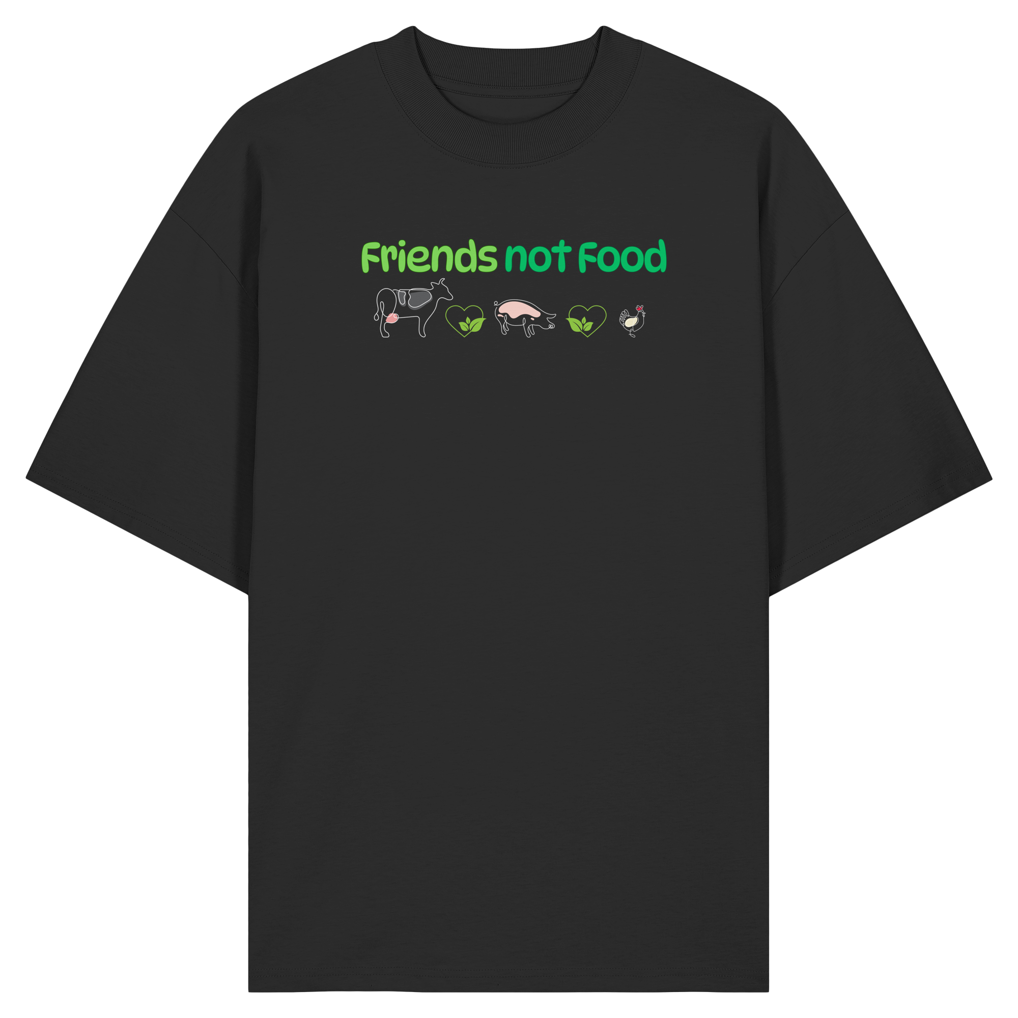 Friends Not Food - Organic Oversize Shirt