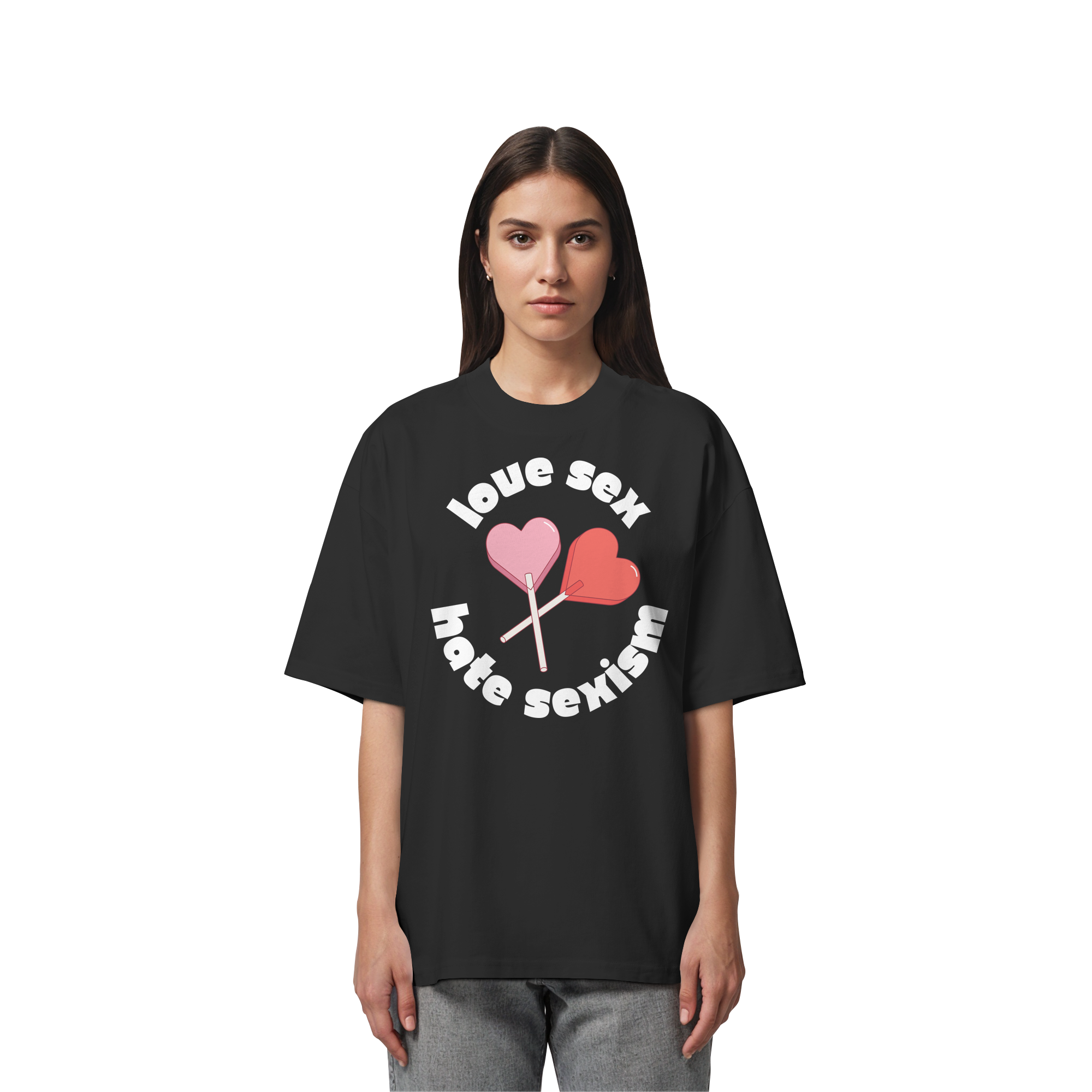 Love Sex Hate Sexism - Organic Oversize Shirt