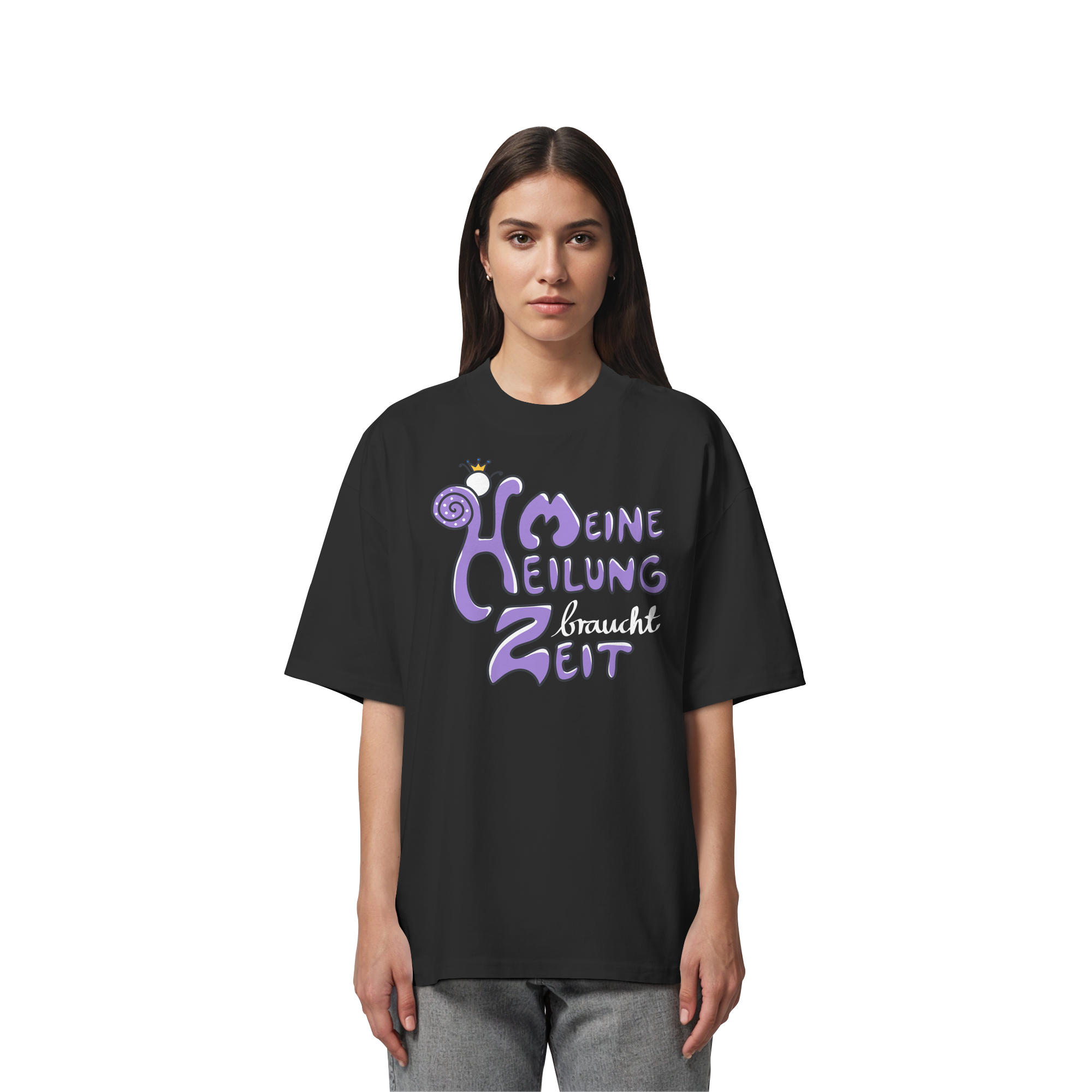 Meine Heilung braucht Zeit "Lila Edition" - Organic Oversize Shirt