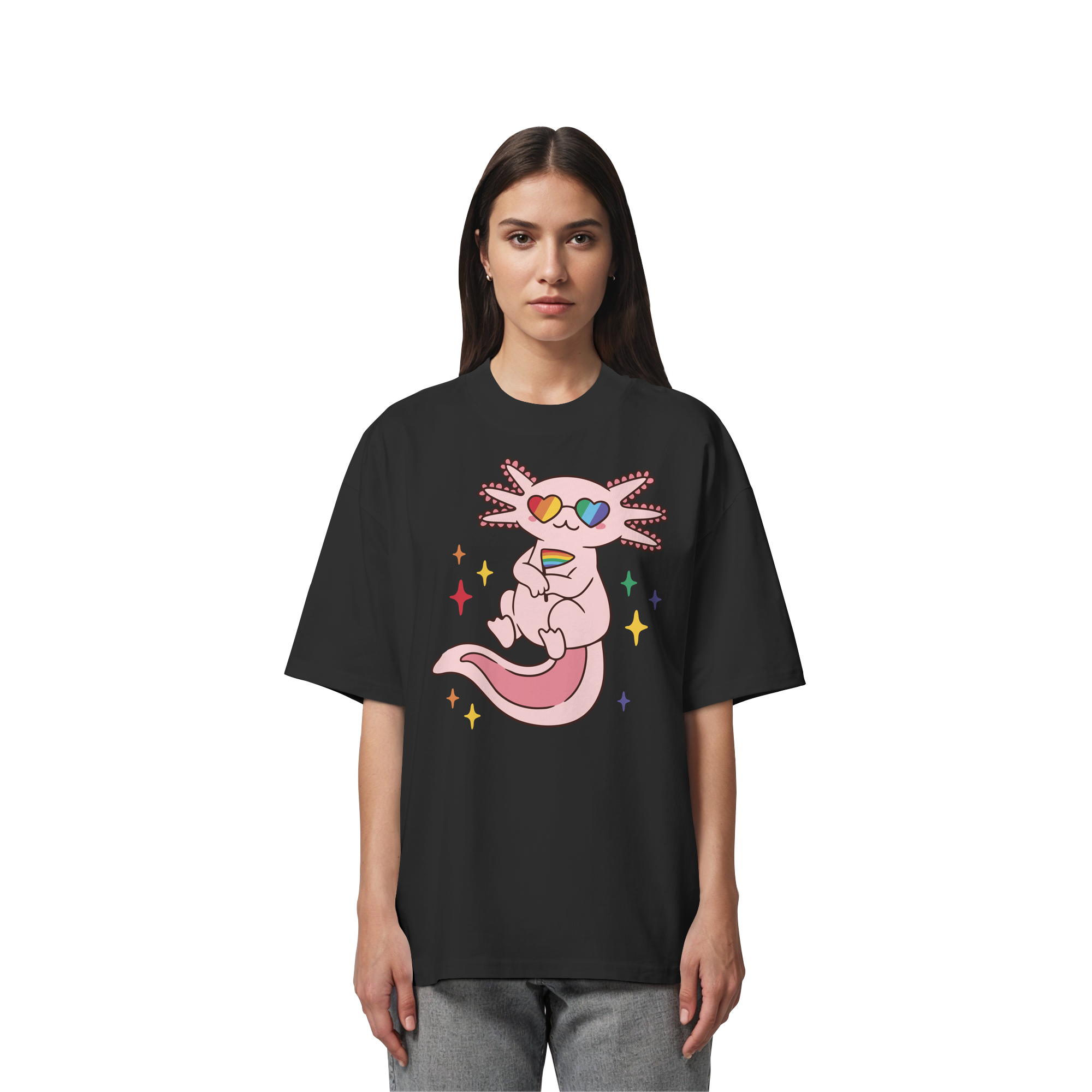 Big Pride Axolotl - Organic Oversize Shirt