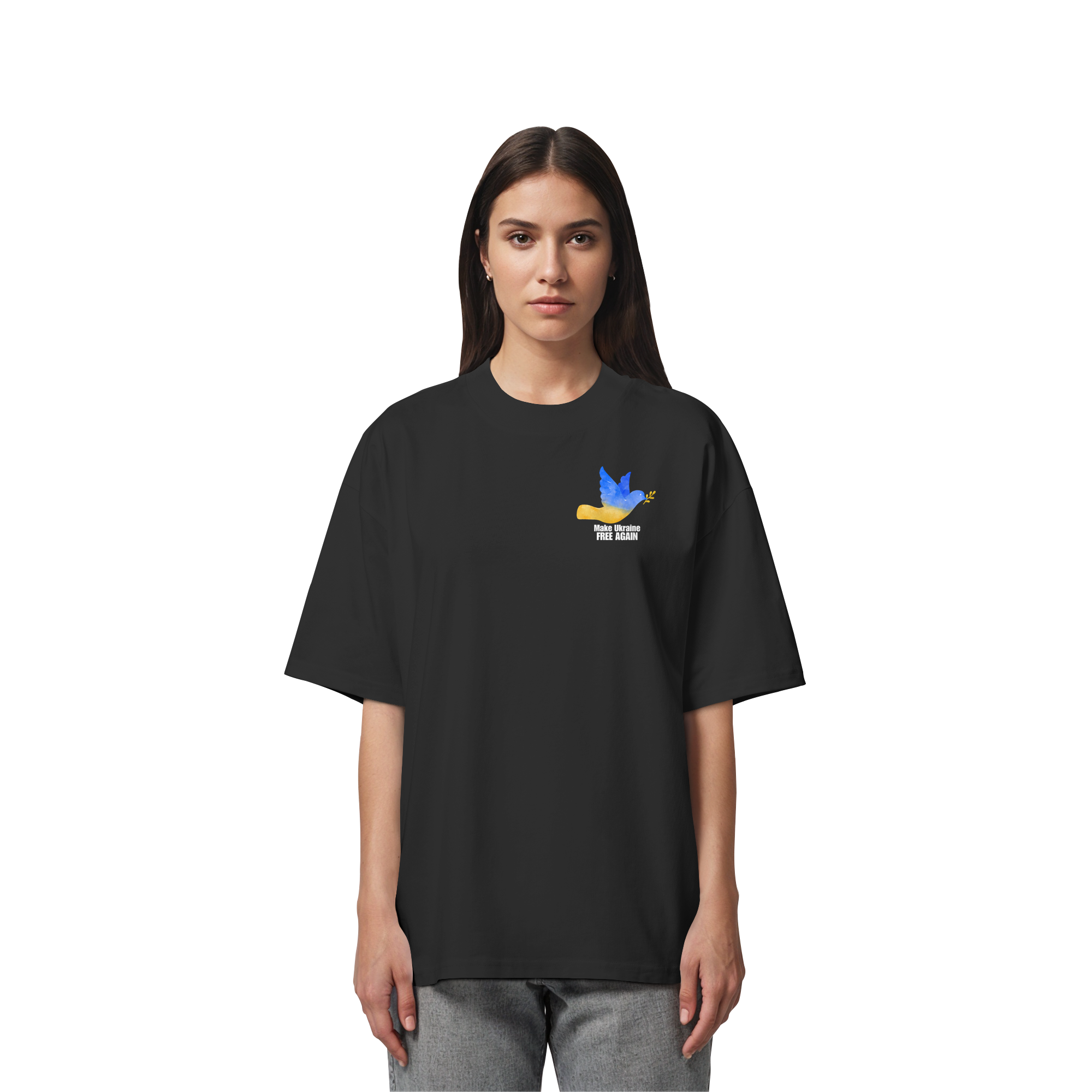 Make Ukraine Free Again "Dove Edition" - Organic Oversize Shirt