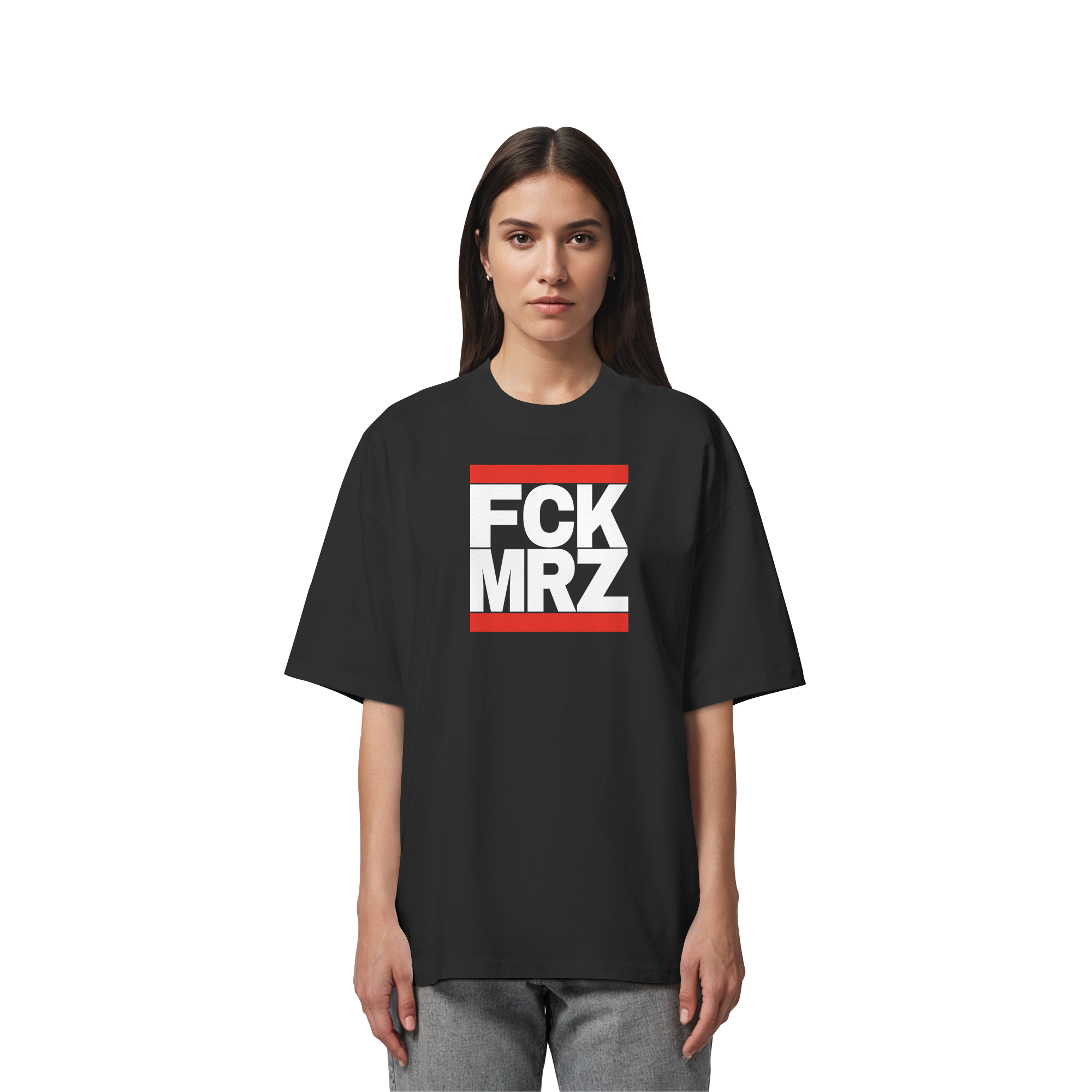FCK MRZ (weiße Schrift) - Organic Oversize Shirt