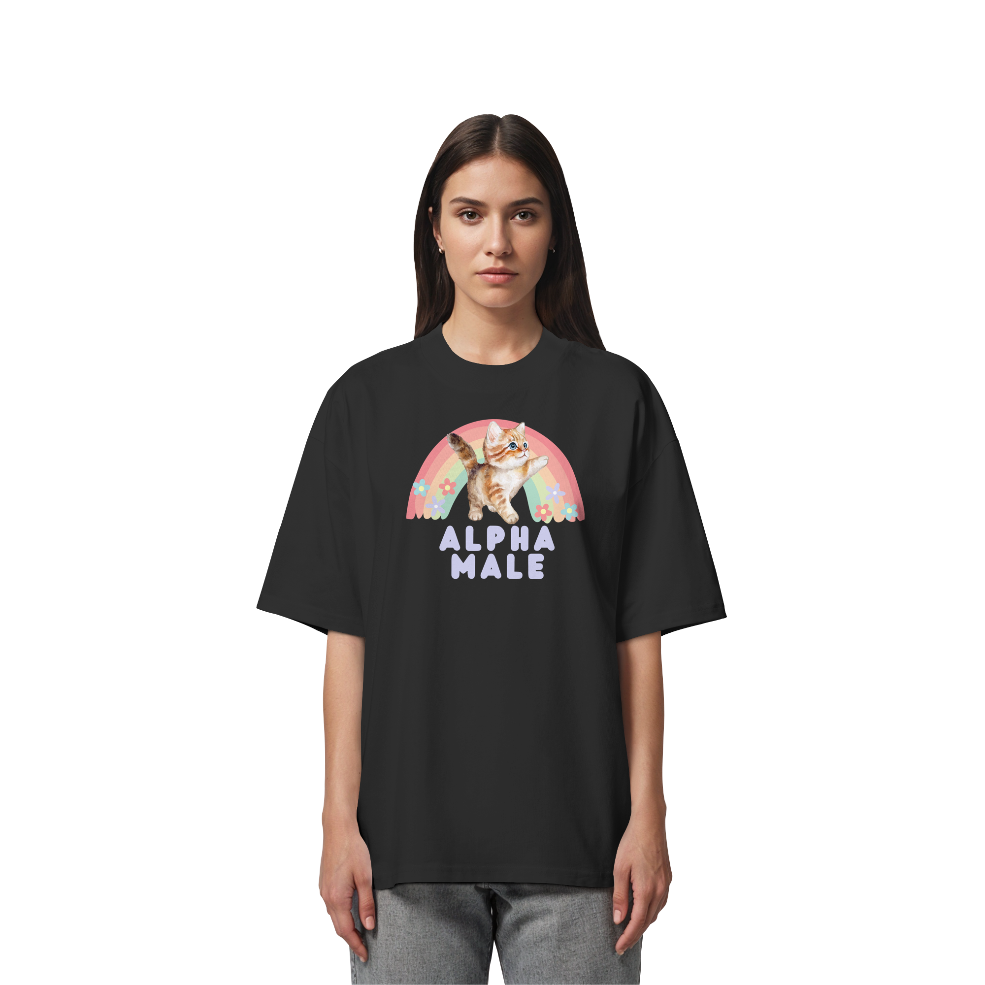 Alpha Male "Rainbow Roar Edition" - Organic Oversize Shirt
