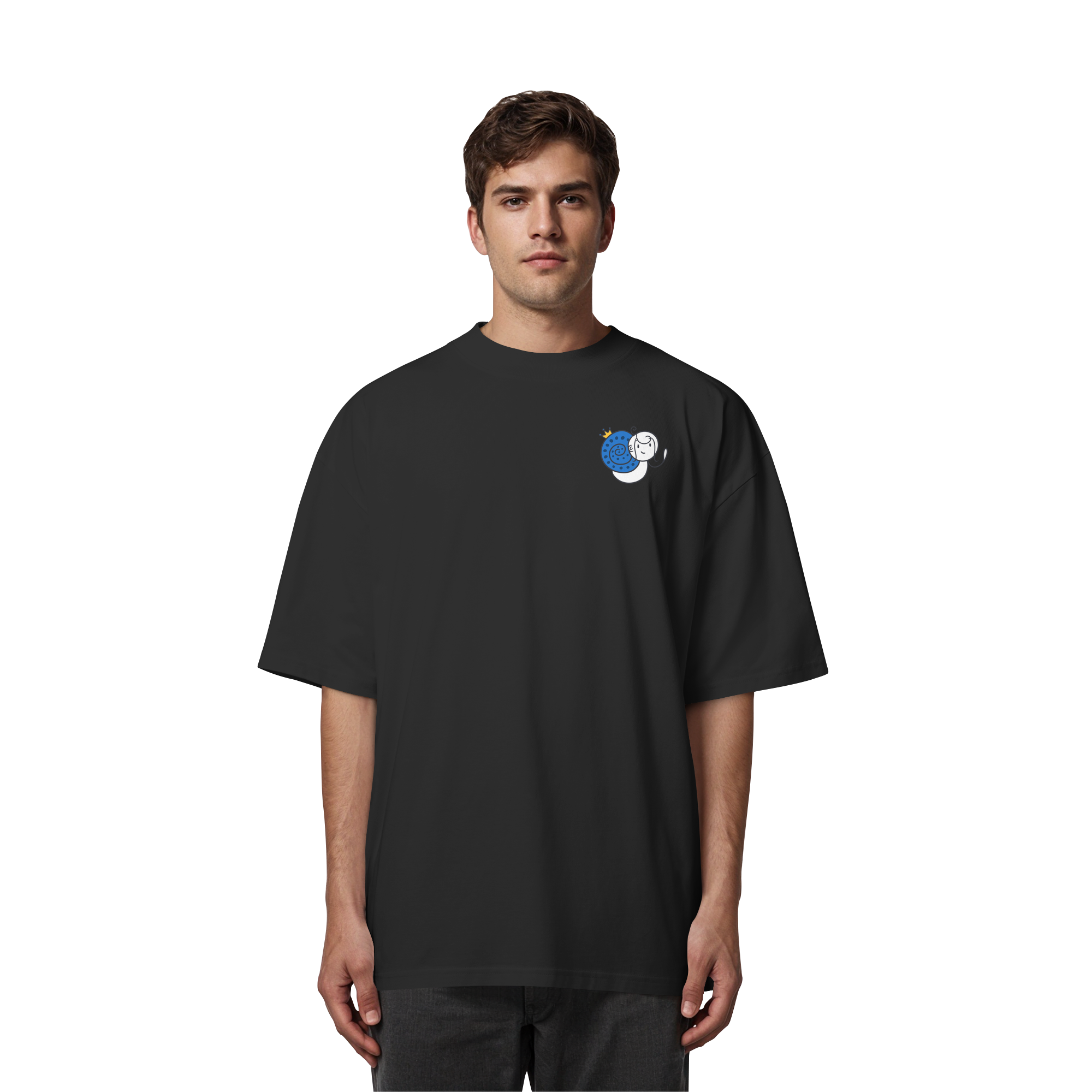 Meine Heilung braucht Zeit "Bunte Edition" Backprint - Organic Oversize Shirt