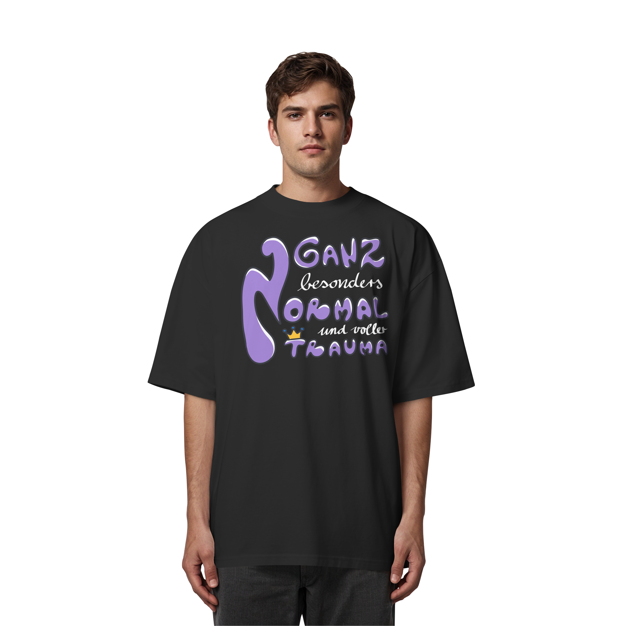 Ganz besonders Normal und voller Trauma "Lila Edition" - Organic Oversize Shirt