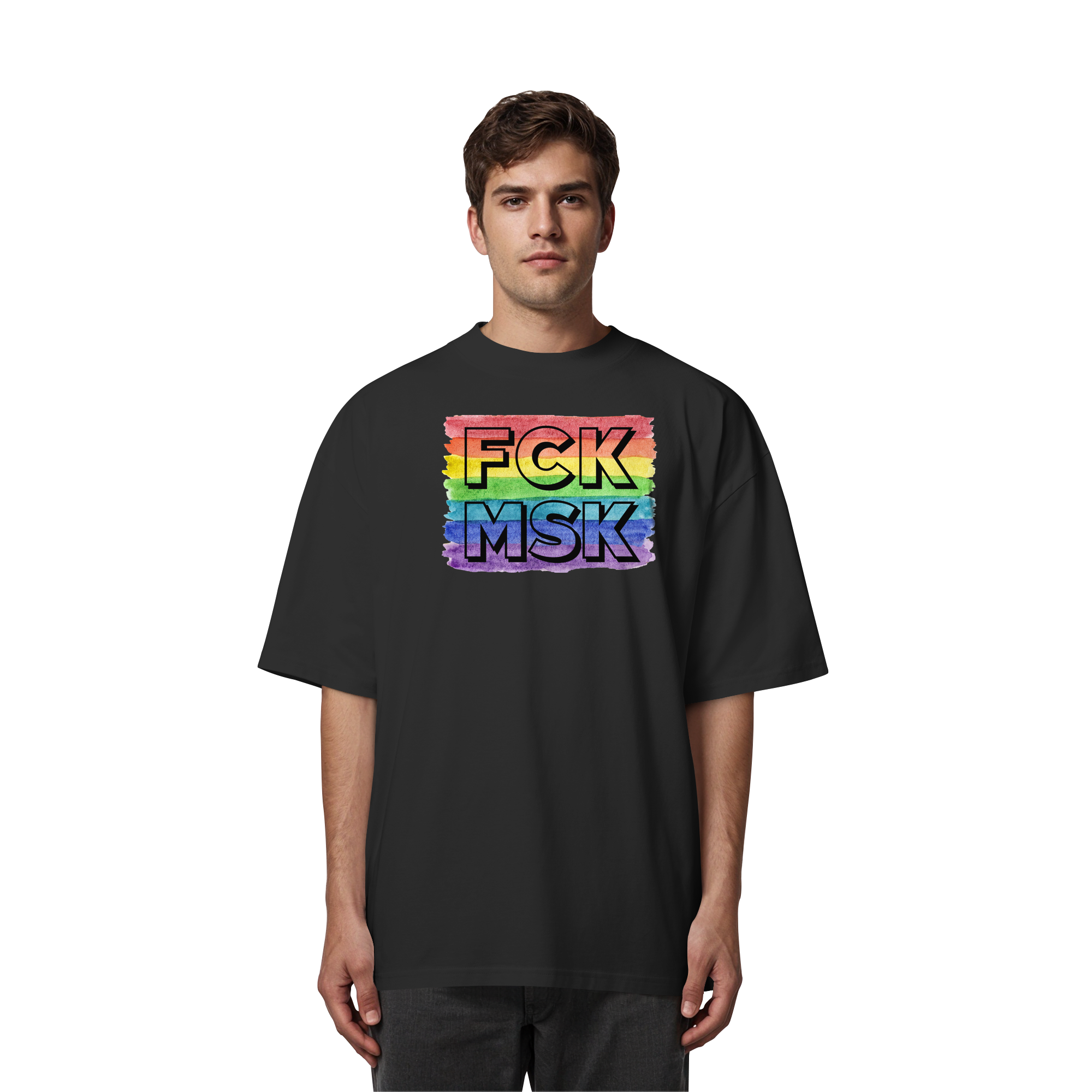 FCK MSK "Rainbow Resistance Edition" - Organic Oversize Shirt
