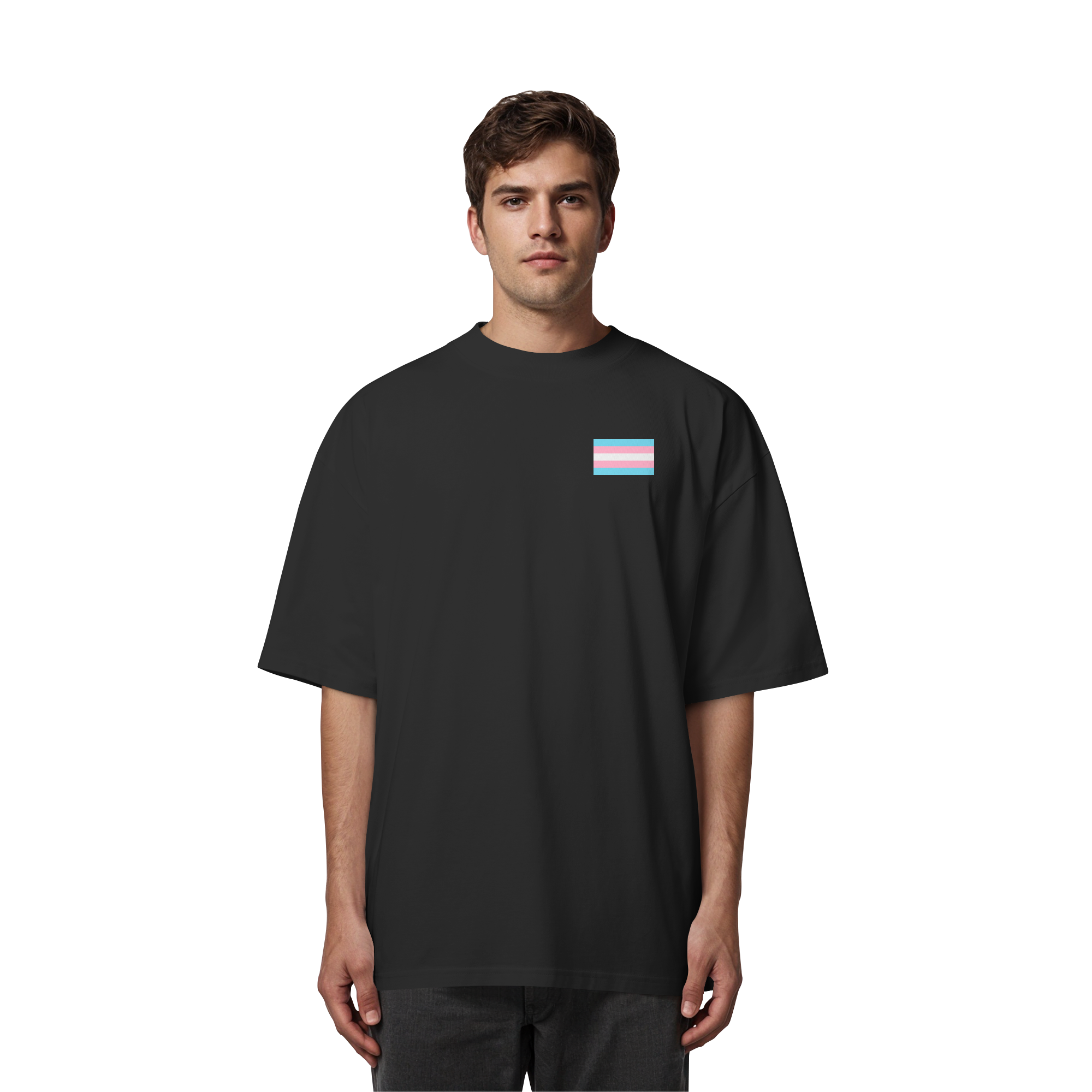 Trans Pride Flag - Organic Oversize Shirt