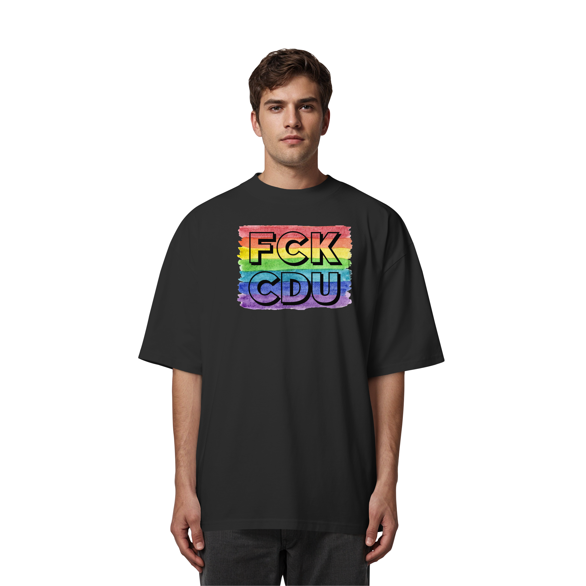 FCK CDU "Rainbow Resistance Edition" - Organic Oversize Shirt