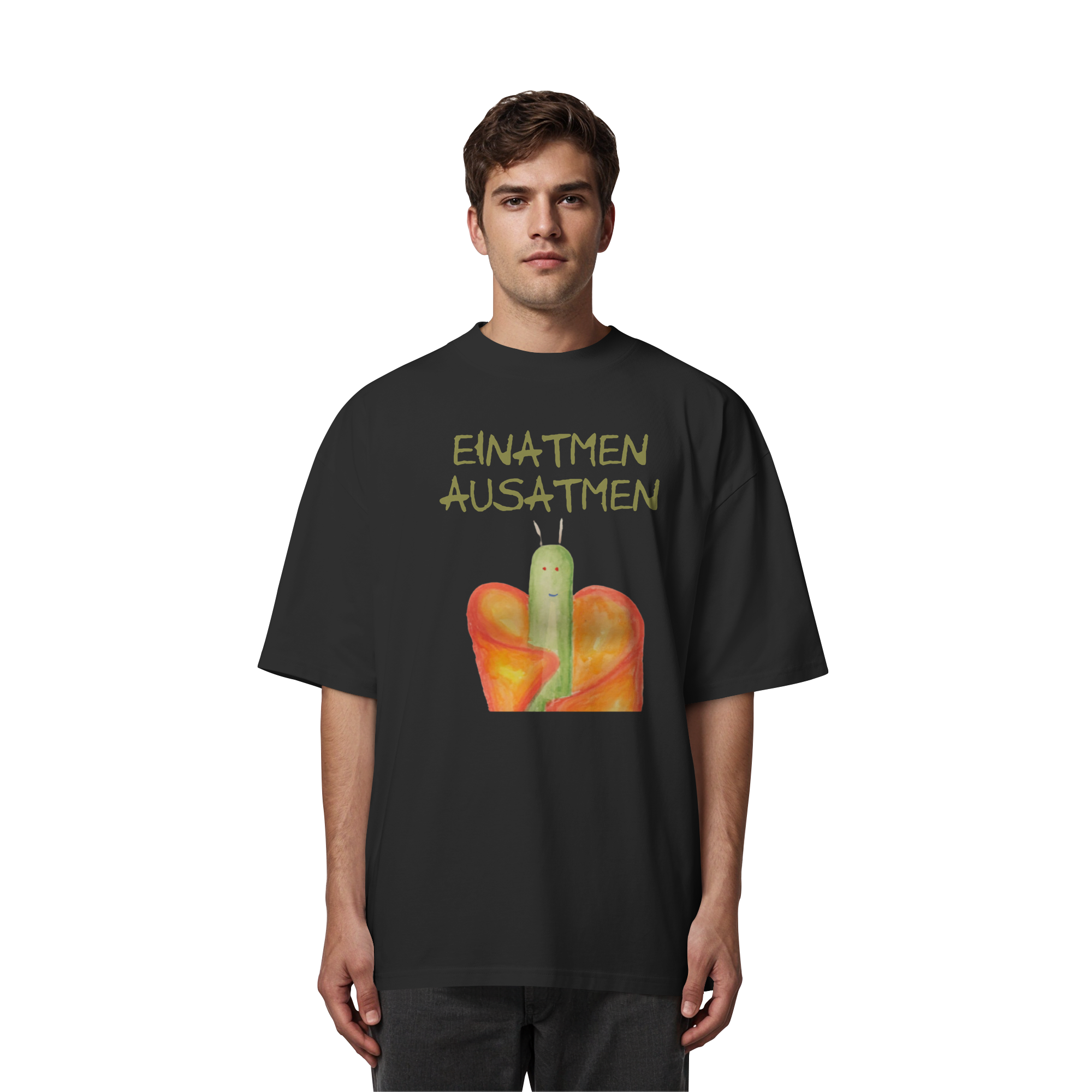 Einatmen Ausatmen "Schmetterline Jona Edition" - Organic Oversize Shirt