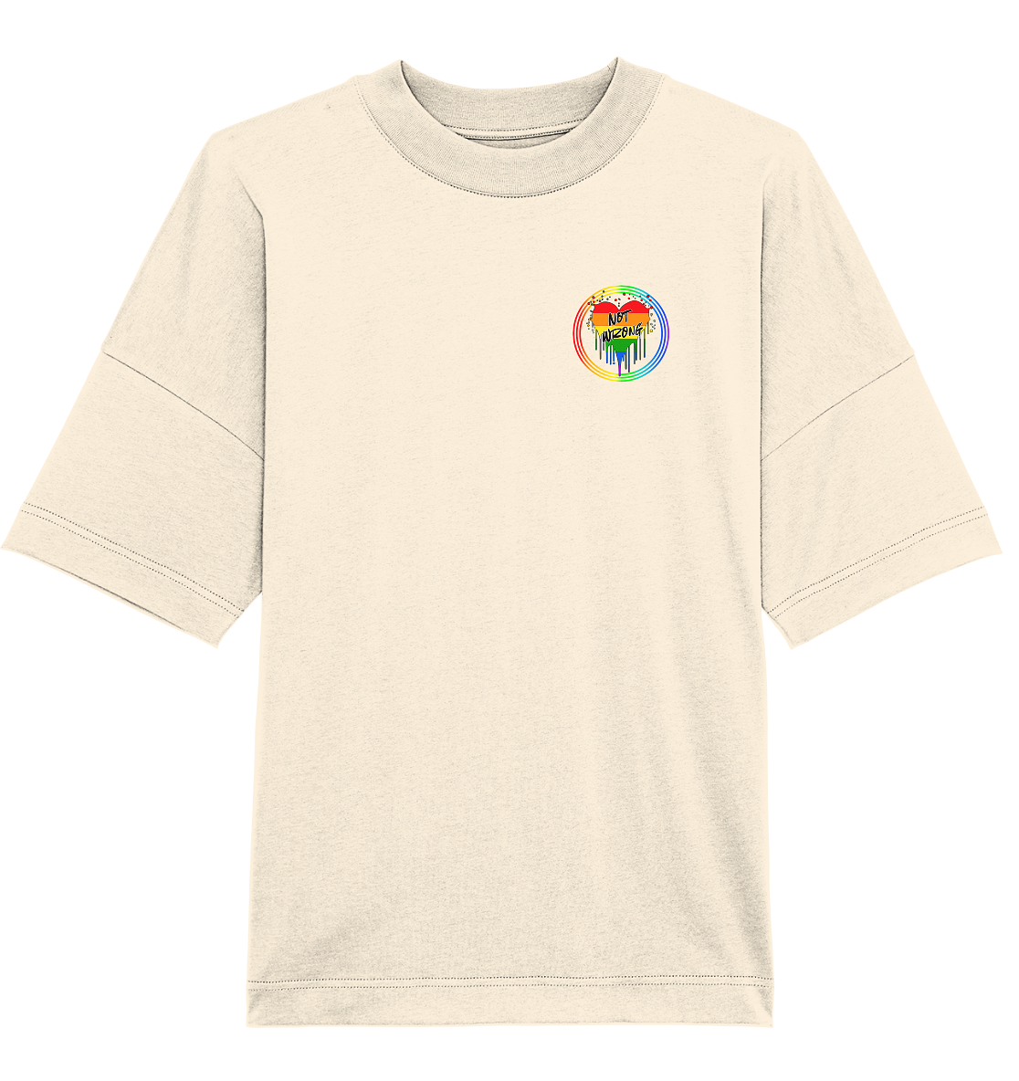 Queer Not Wrong "Regenbogenkreis Edition" - Organic Oversize Shirt