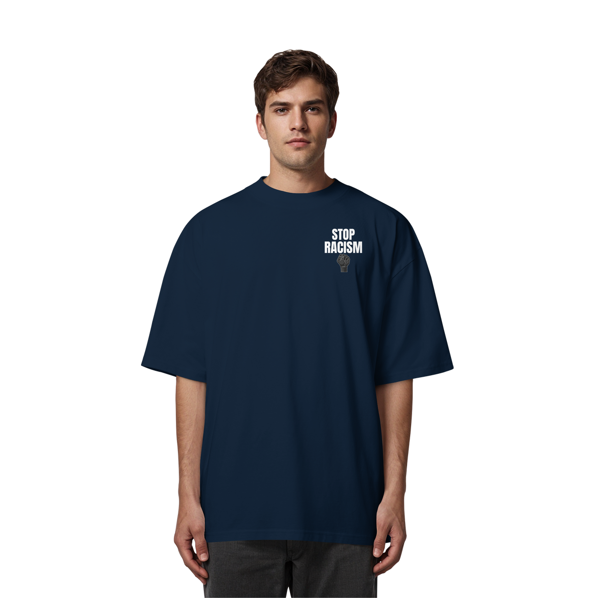 Stop Racism "Raised Fist Edition" - Organic Oversize Shirt