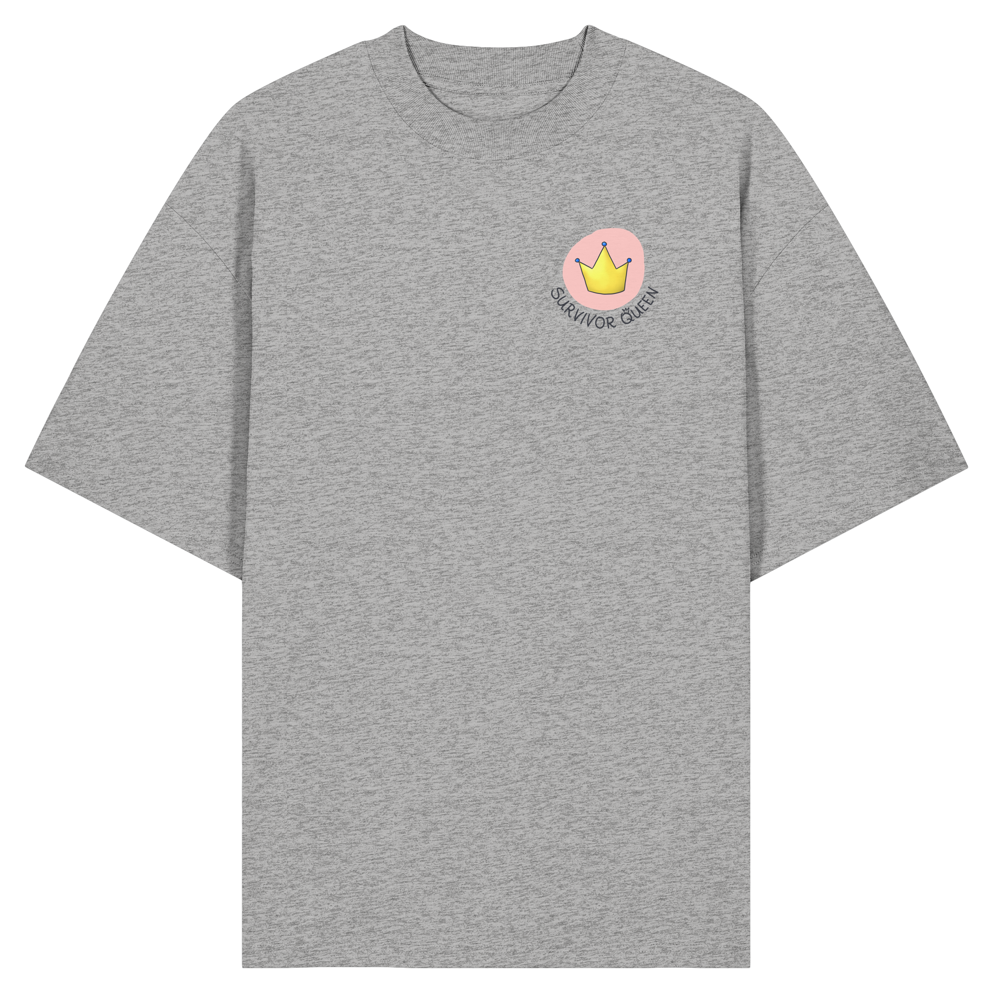 Survivor Queens Logo "Schriftzug Edition" Brustprint (hell) - Organic Oversize Shirt