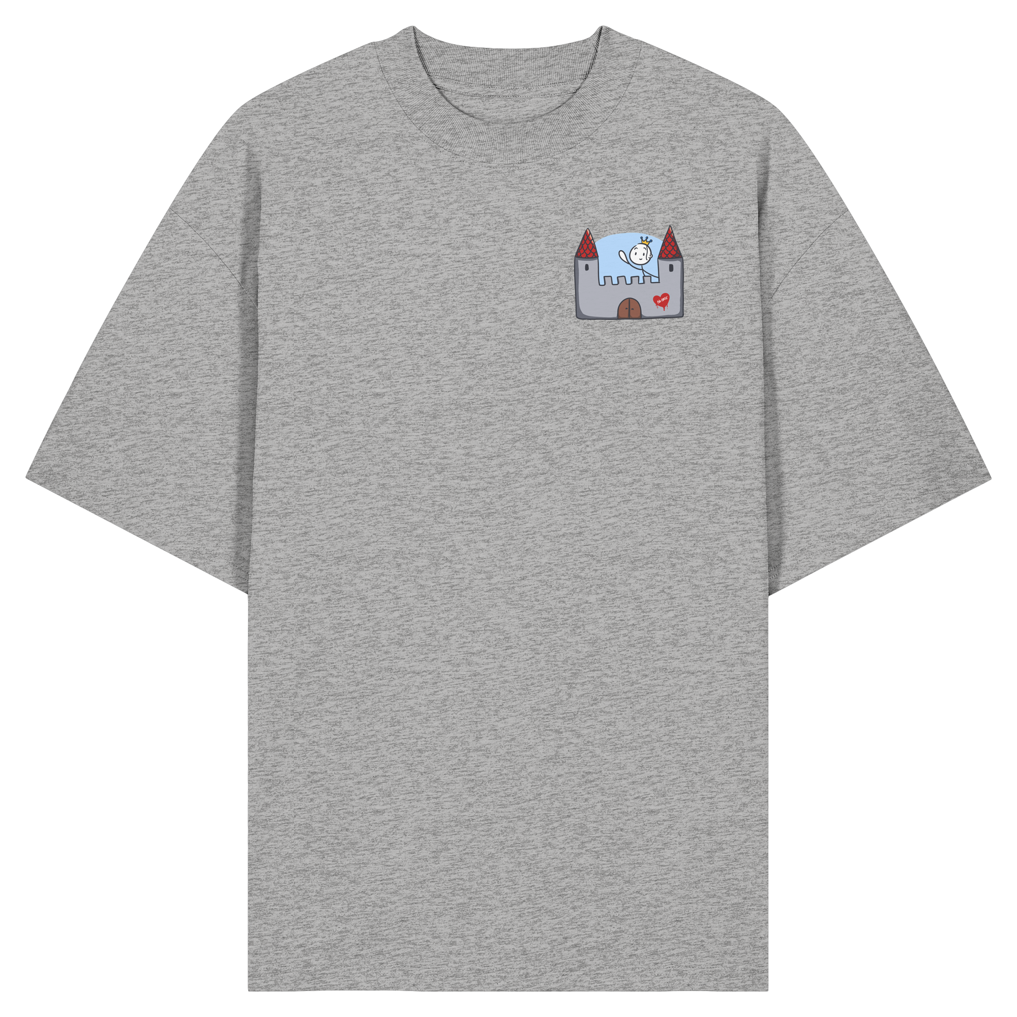 Hier und jetzt bin ich in Sicherheit "Schwarze Edition" Backprint - Organic Oversize Shirt